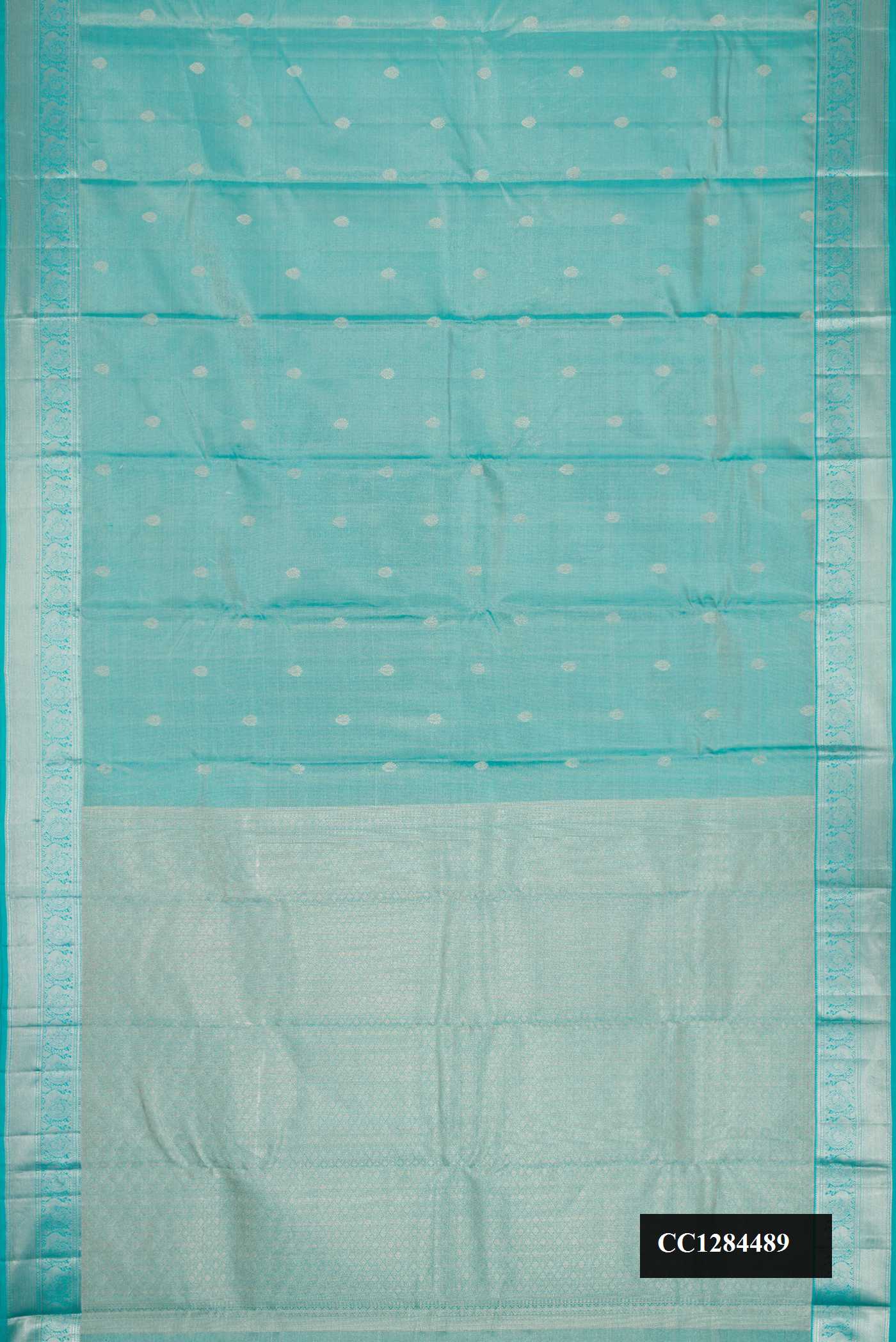 Sky Blue Dual Tone Kanchipuram Tissue Silk Saree