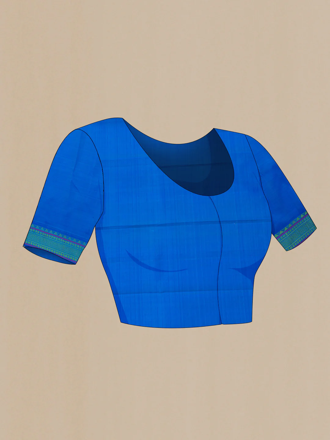 Sky Blue Dual Tone Kanjivaram Saree - Image 5