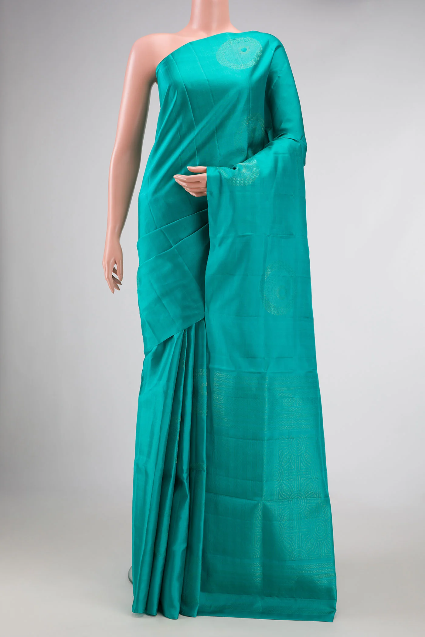 Sky Blue Dual Tone Soft Silk Saree