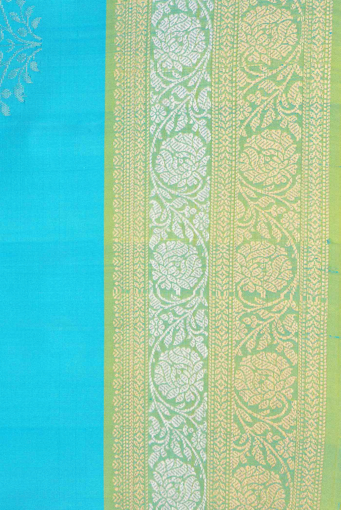 Sky Blue Soft Silk Saree - Image 3
