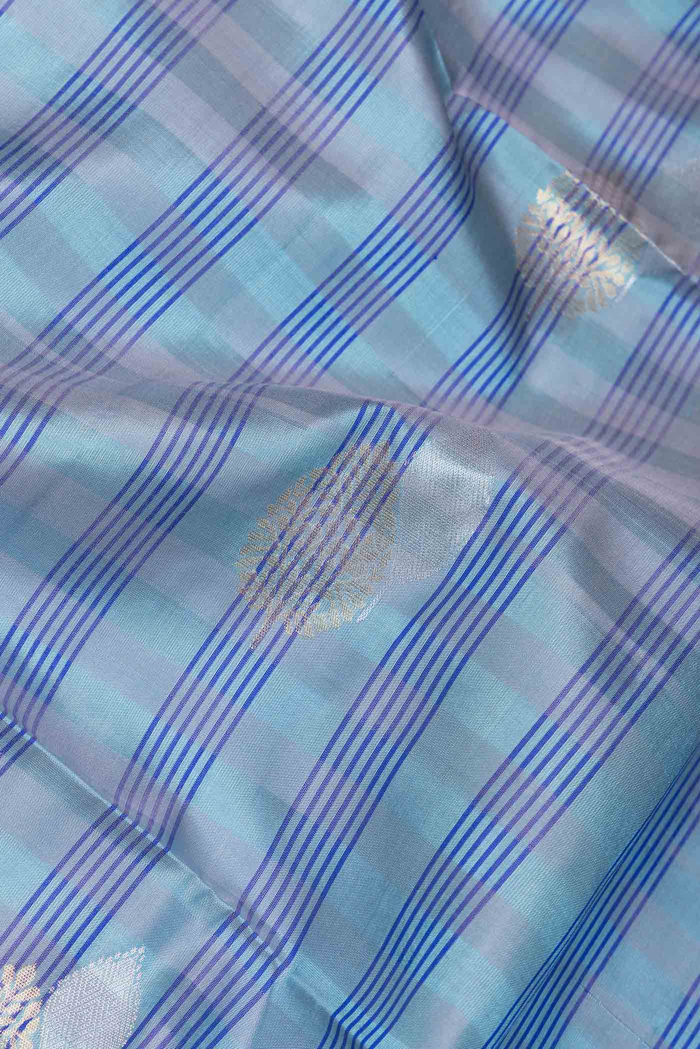 Blue Soft Silk Saree - Image 2