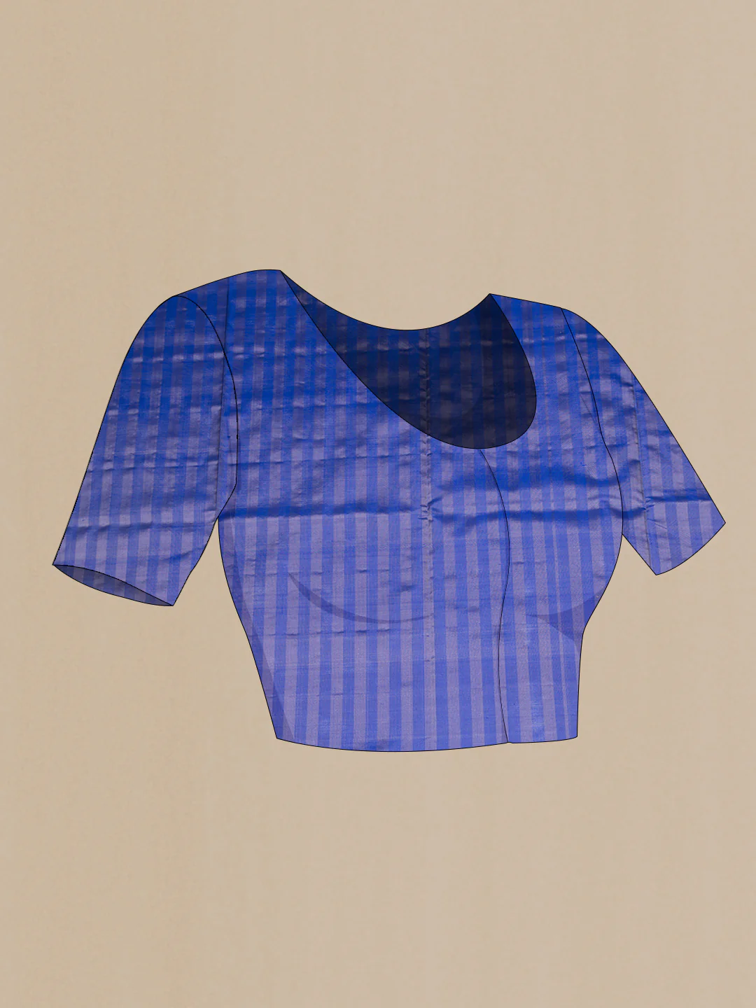 Blue Soft Silk Saree - Image 4