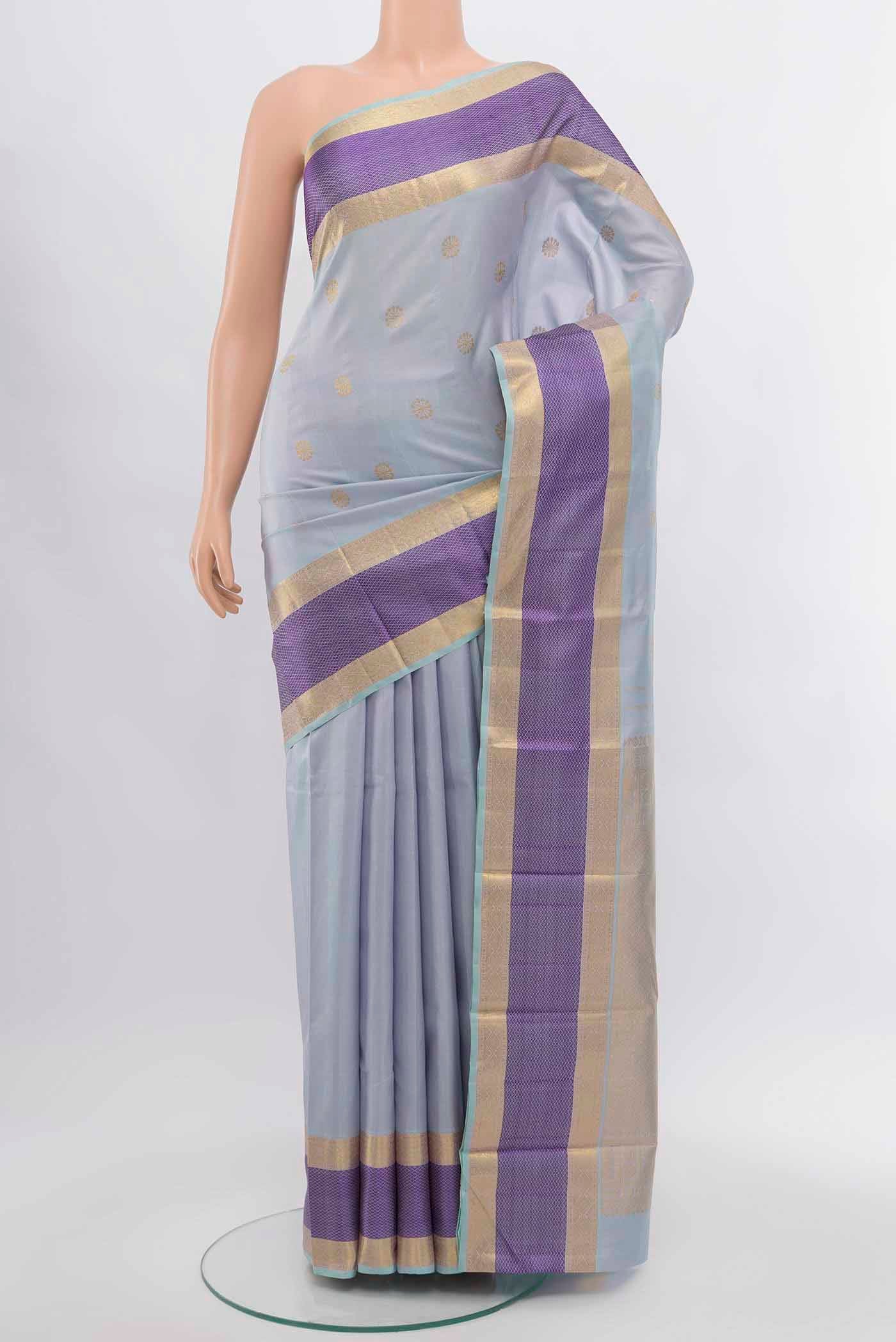 Sky Blue Kanjivaram Silk Saree