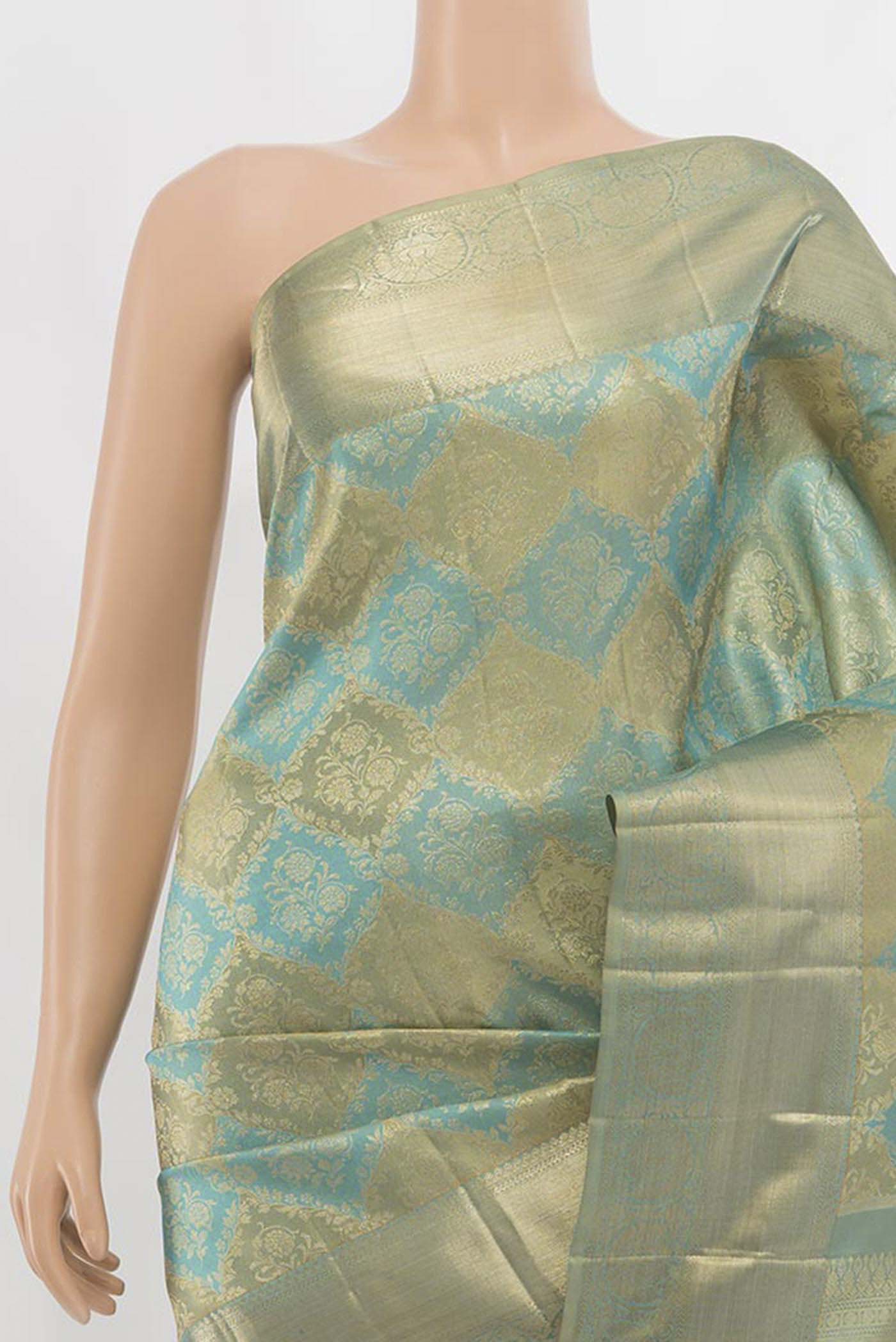 Multi Color Kanjivaram Silk Saree - Image 2