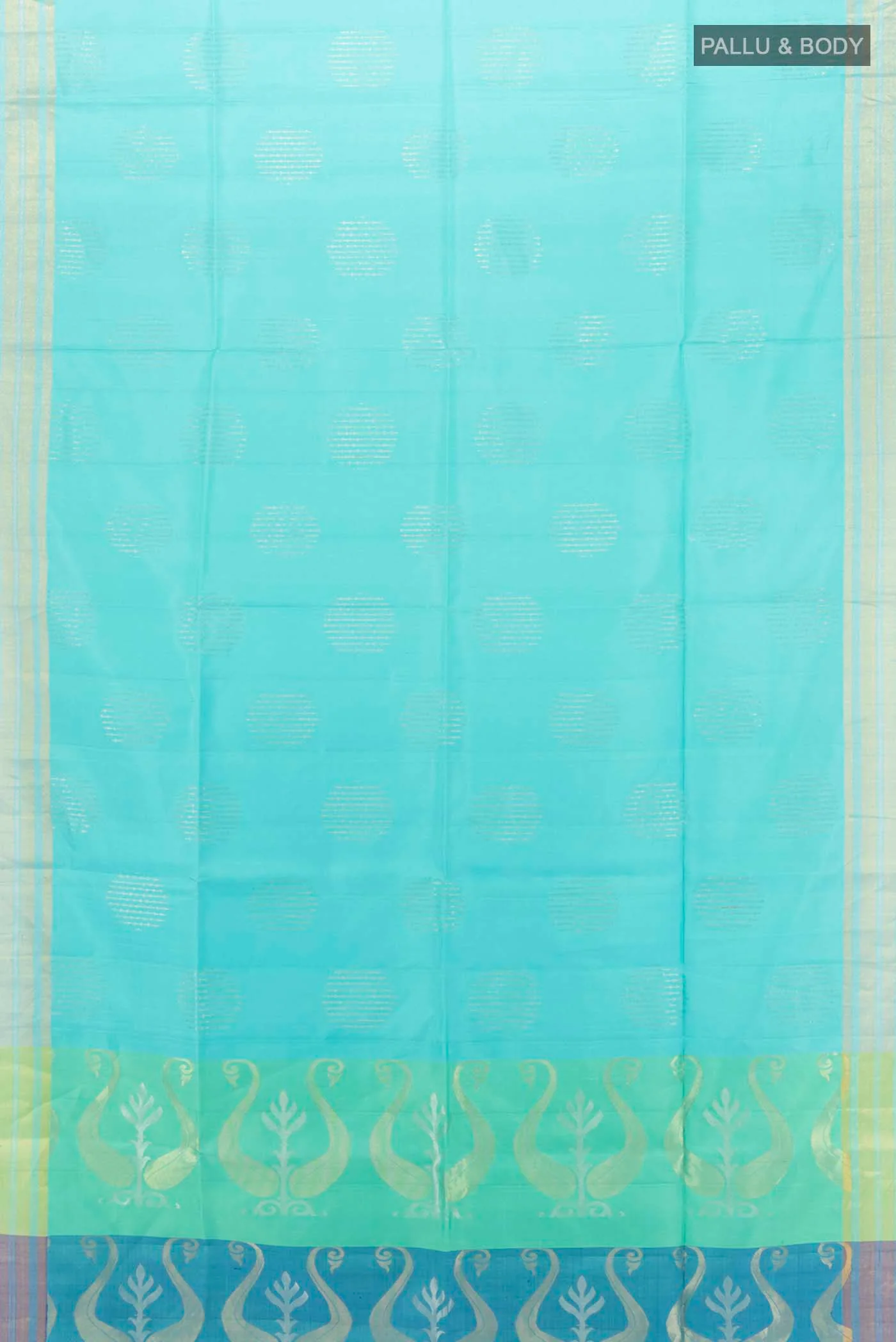 Sky Blue Soft Silk Saree - Image 5