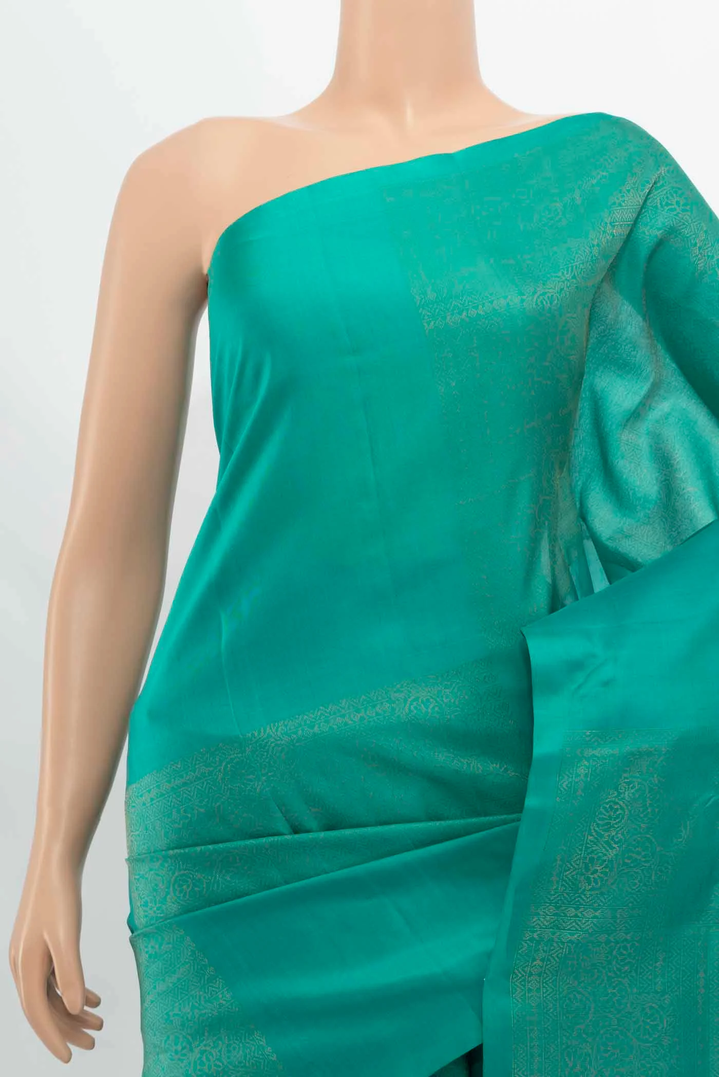 Sky Blue Soft Silk Saree - Image 2