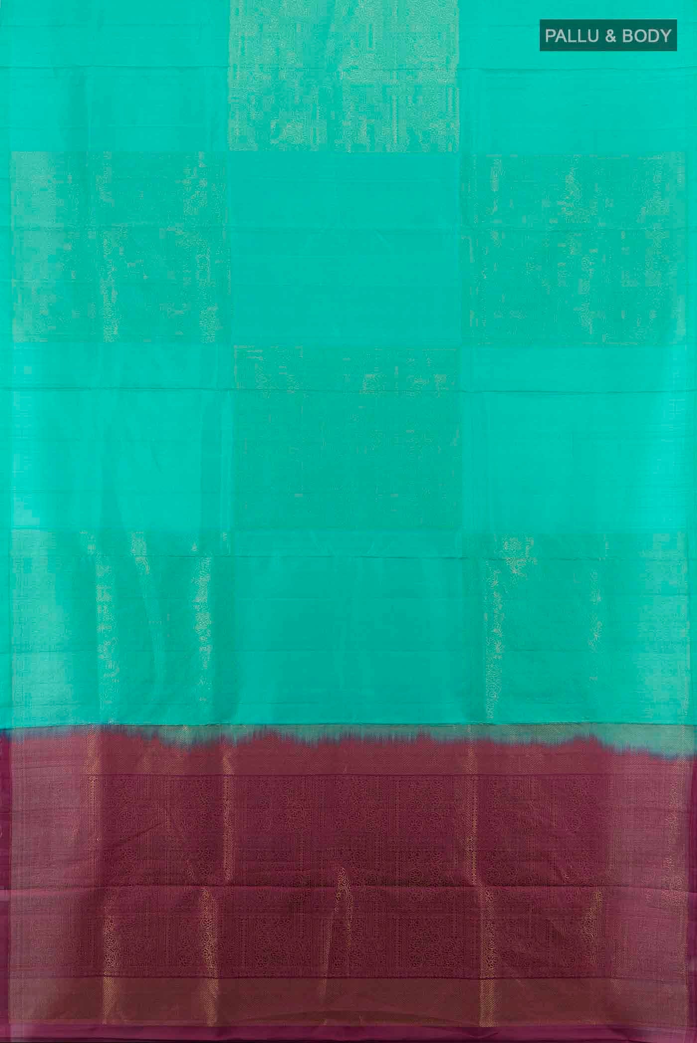 Sky Blue Soft Silk Saree - Image 5