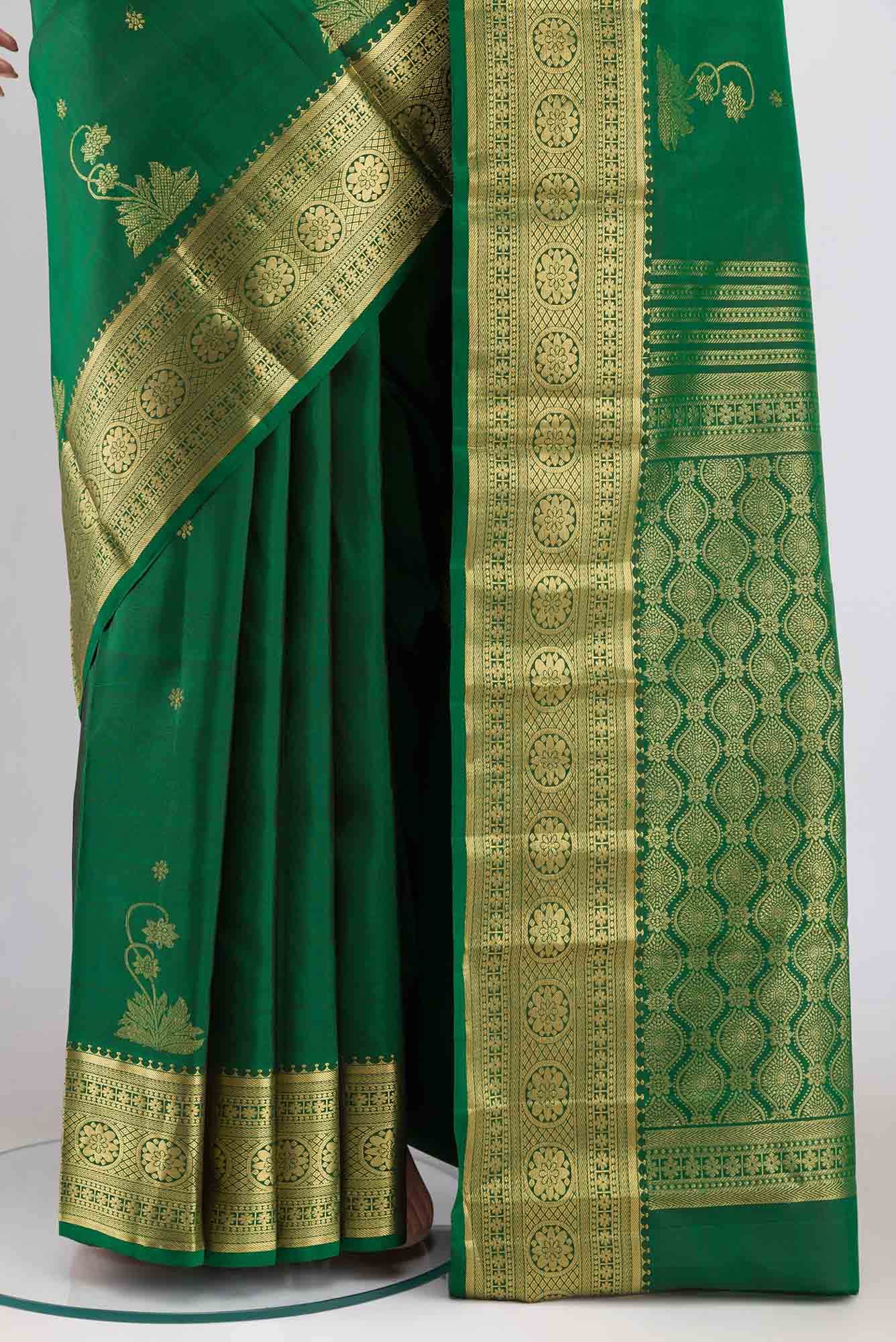 Tarangini-Green Kanchipuram Silk Saree - Image 10