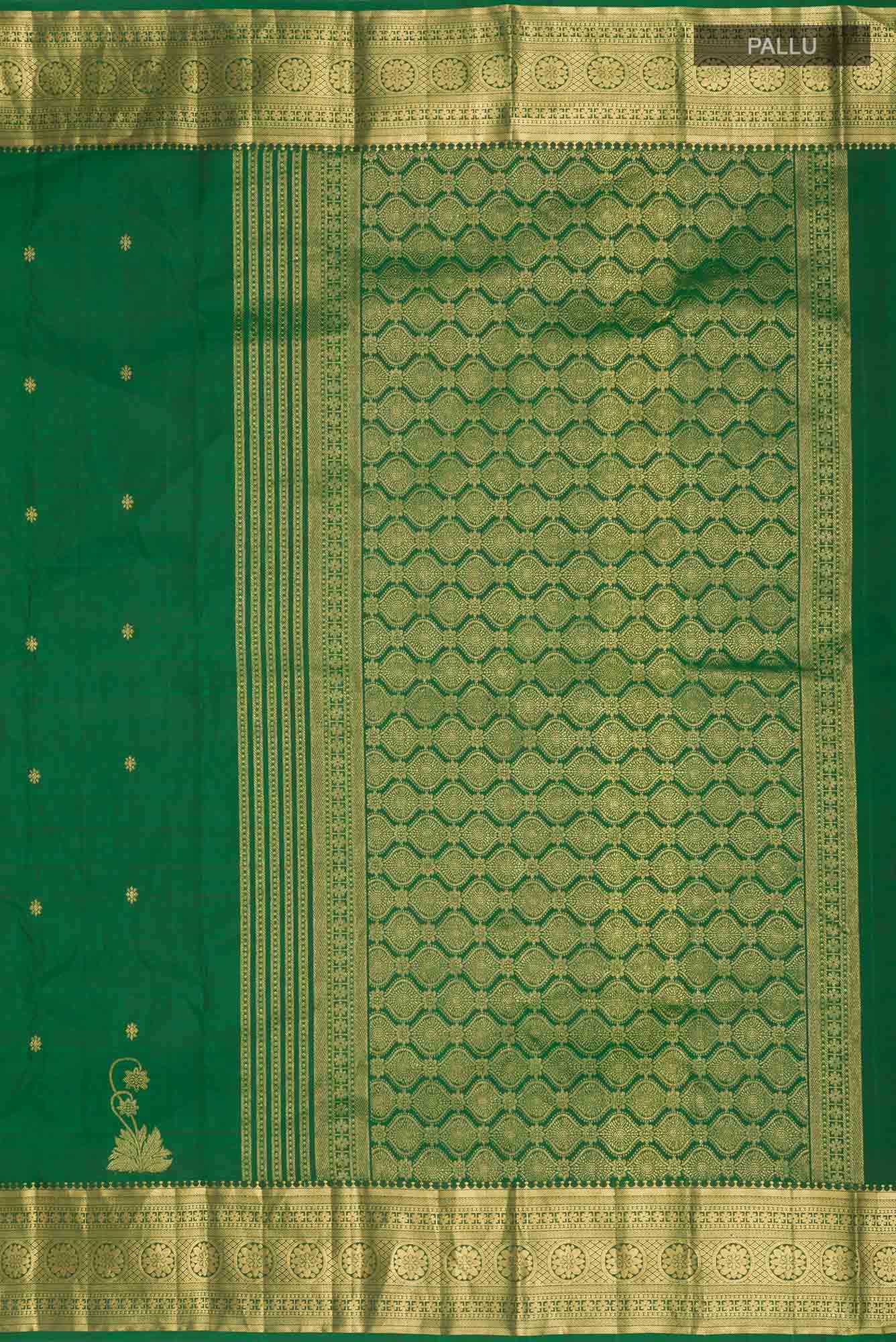 Tarangini-Green Kanchipuram Silk Saree - Image 6
