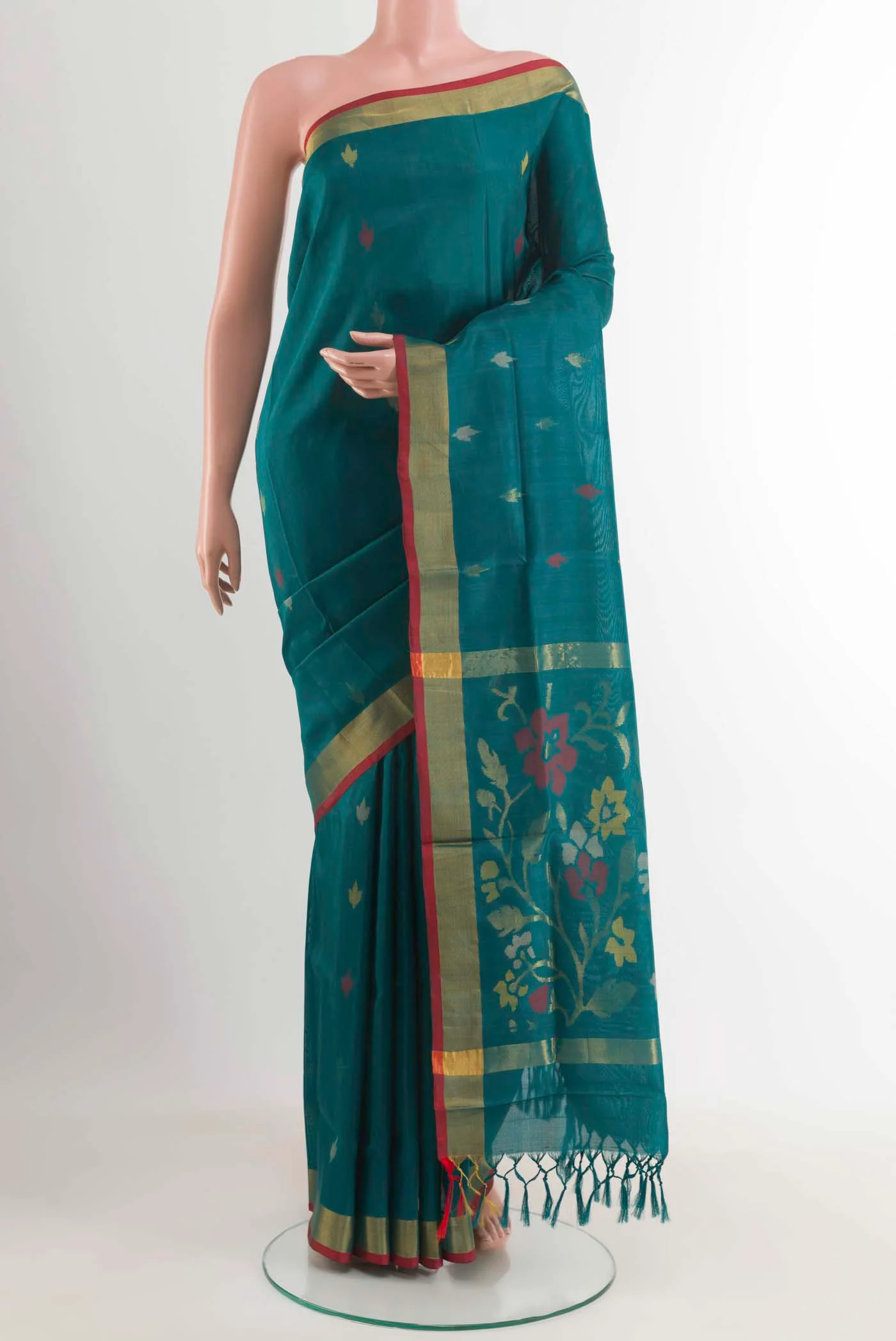 Teal Uppada Silk Saree