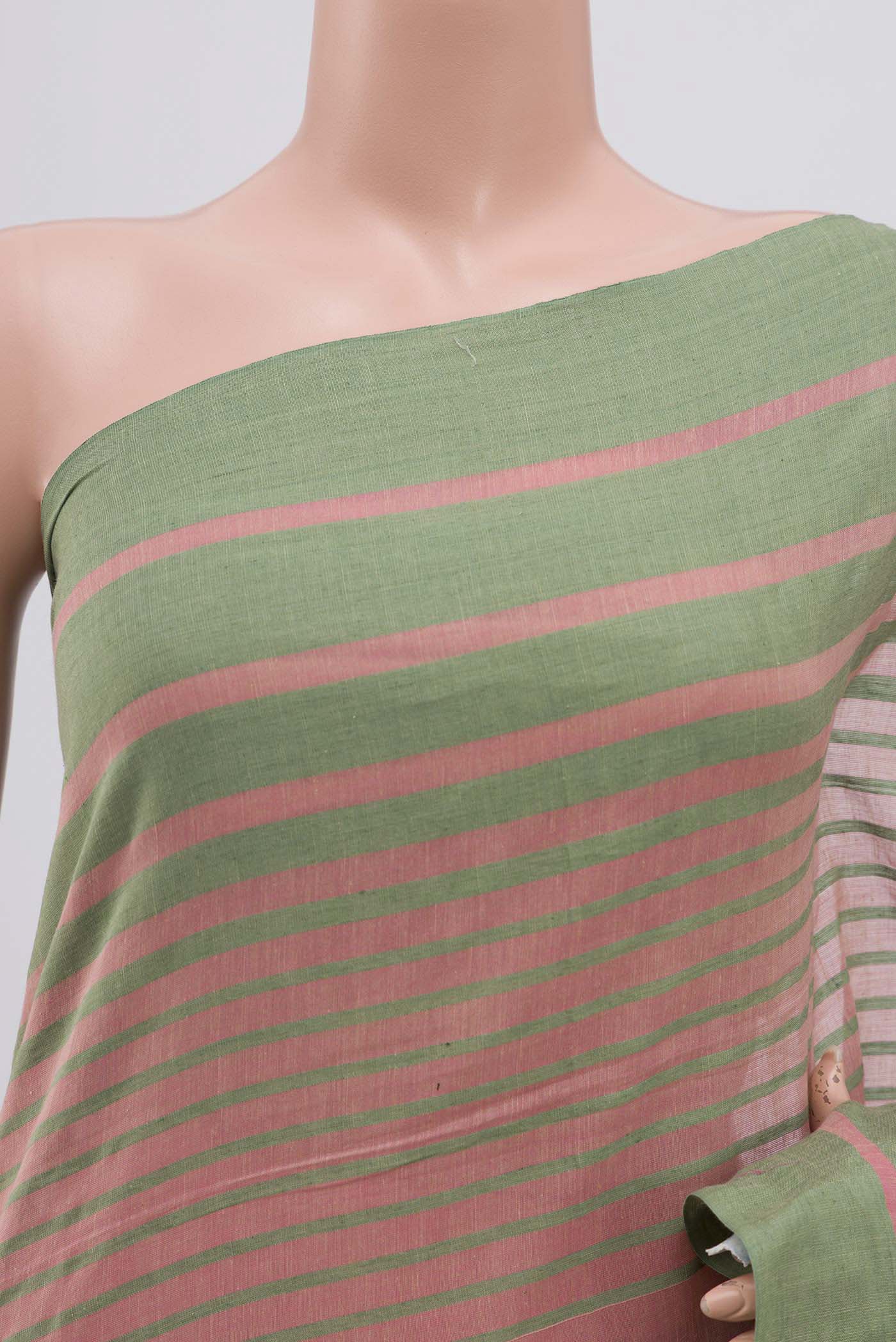 Titli-Peach Cotton Saree - Image 2