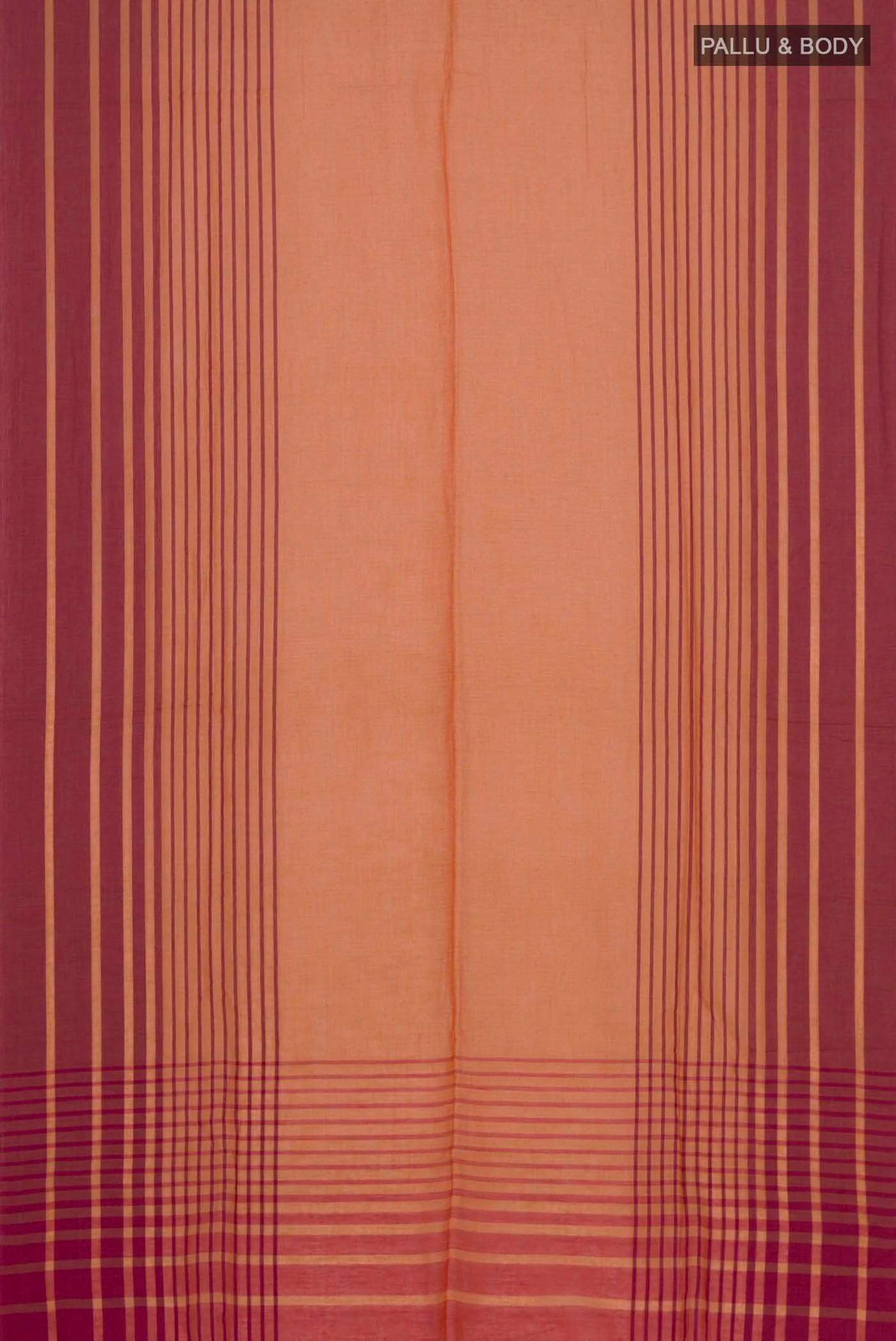 Titli-Rust Orange Cotton Saree - Image 5