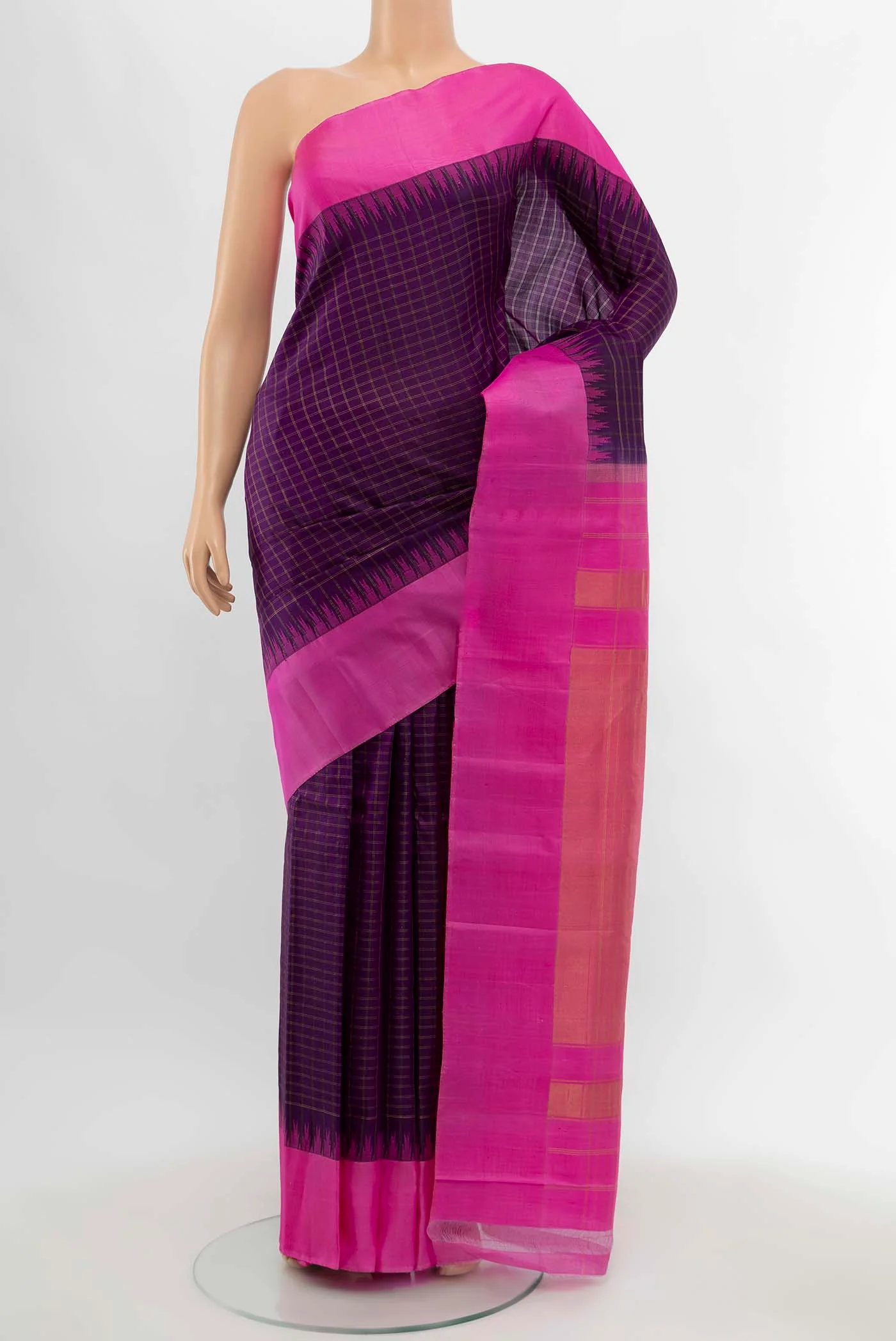 Violet Gadwal Silk Saree