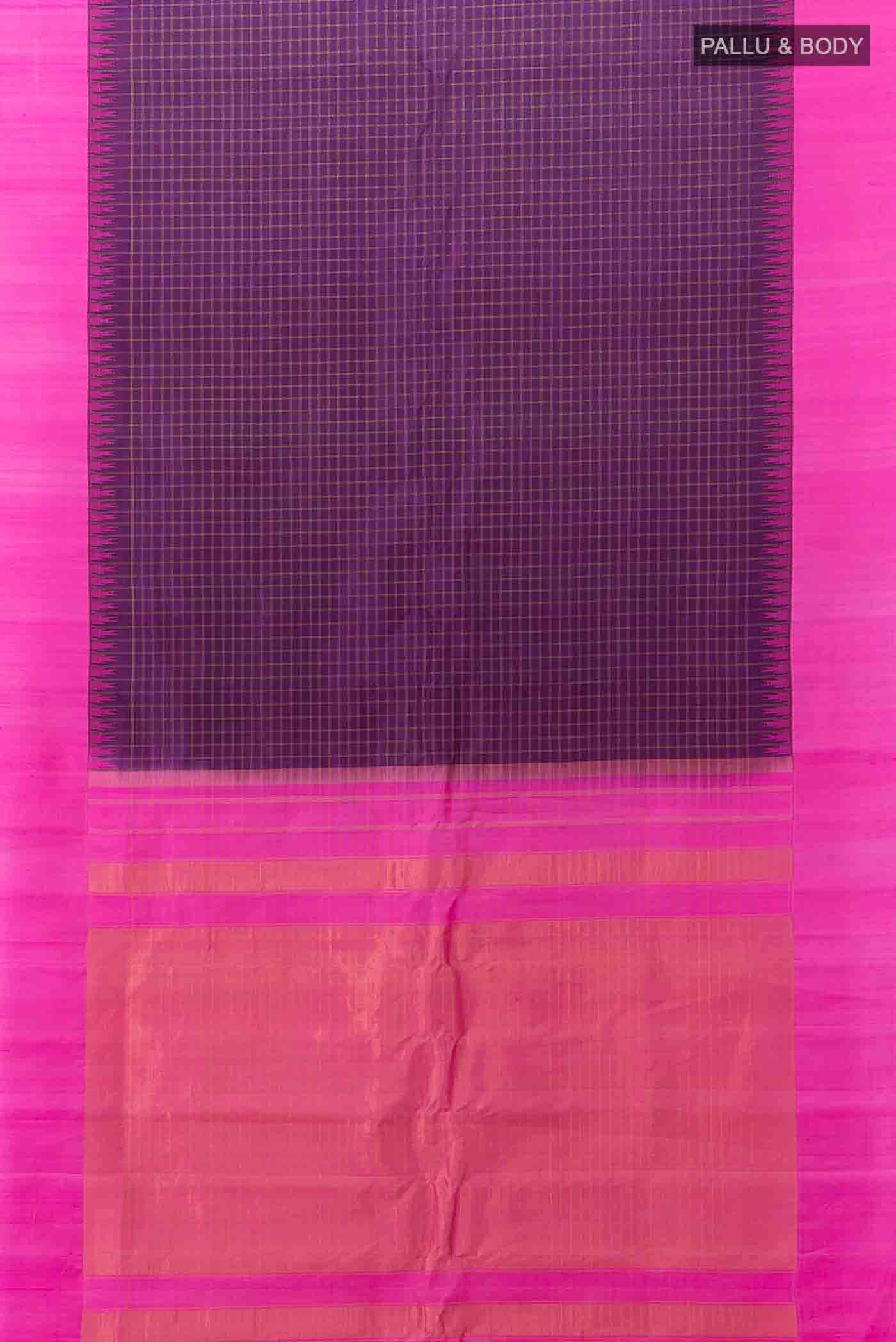 Violet Gadwal Silk Saree - Image 5