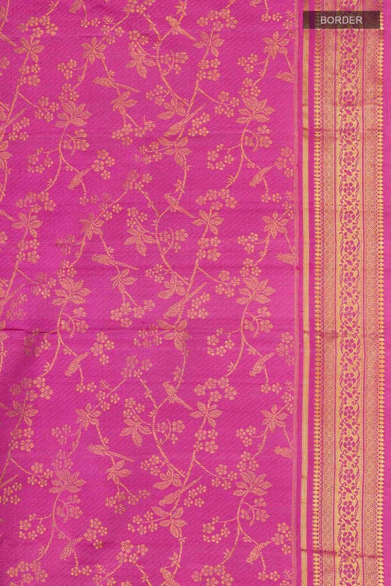 Vasanthika-Pink Kanchipuram Silk Saree - Image 6