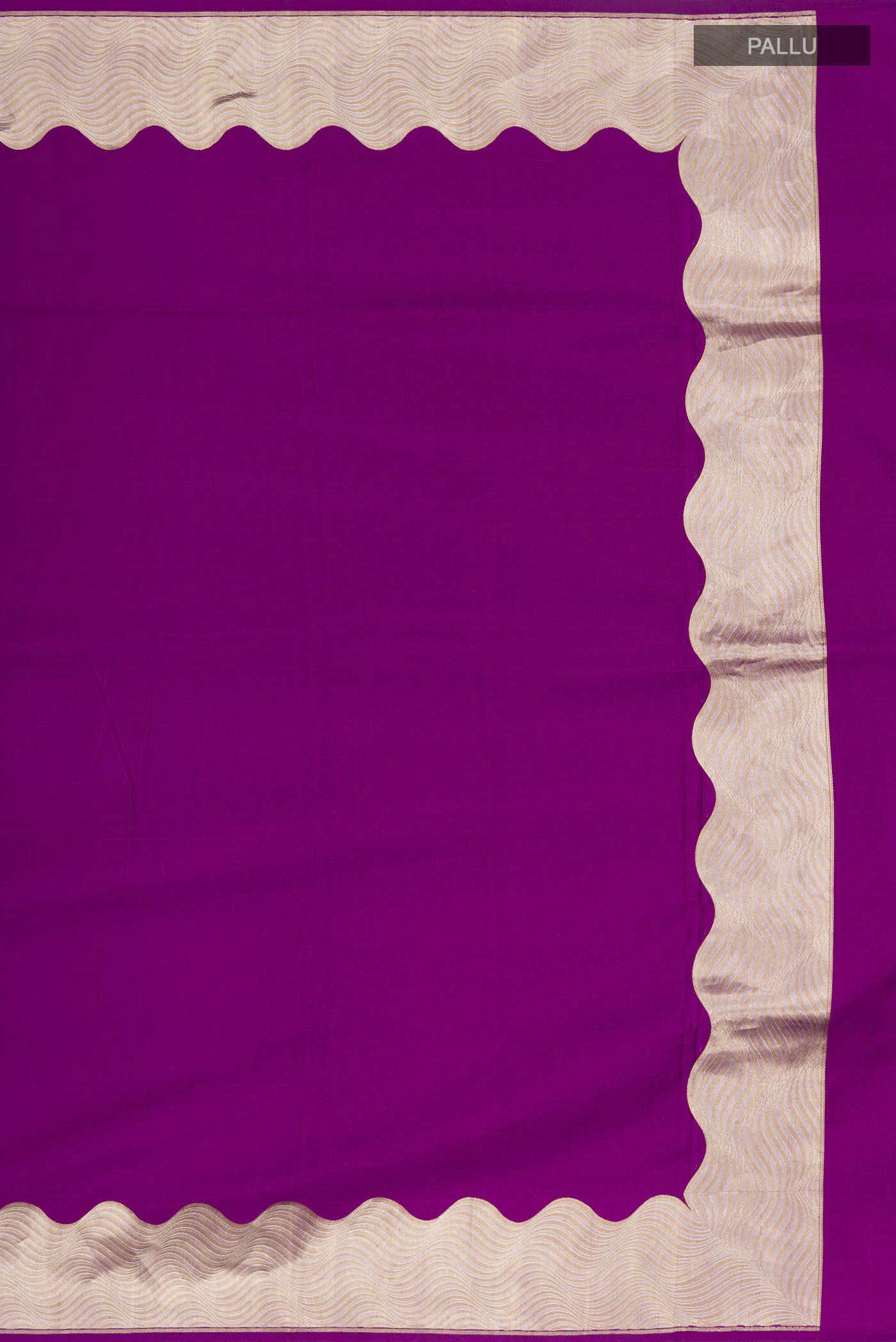 Violet Banarasi Silk Saree - Image 7