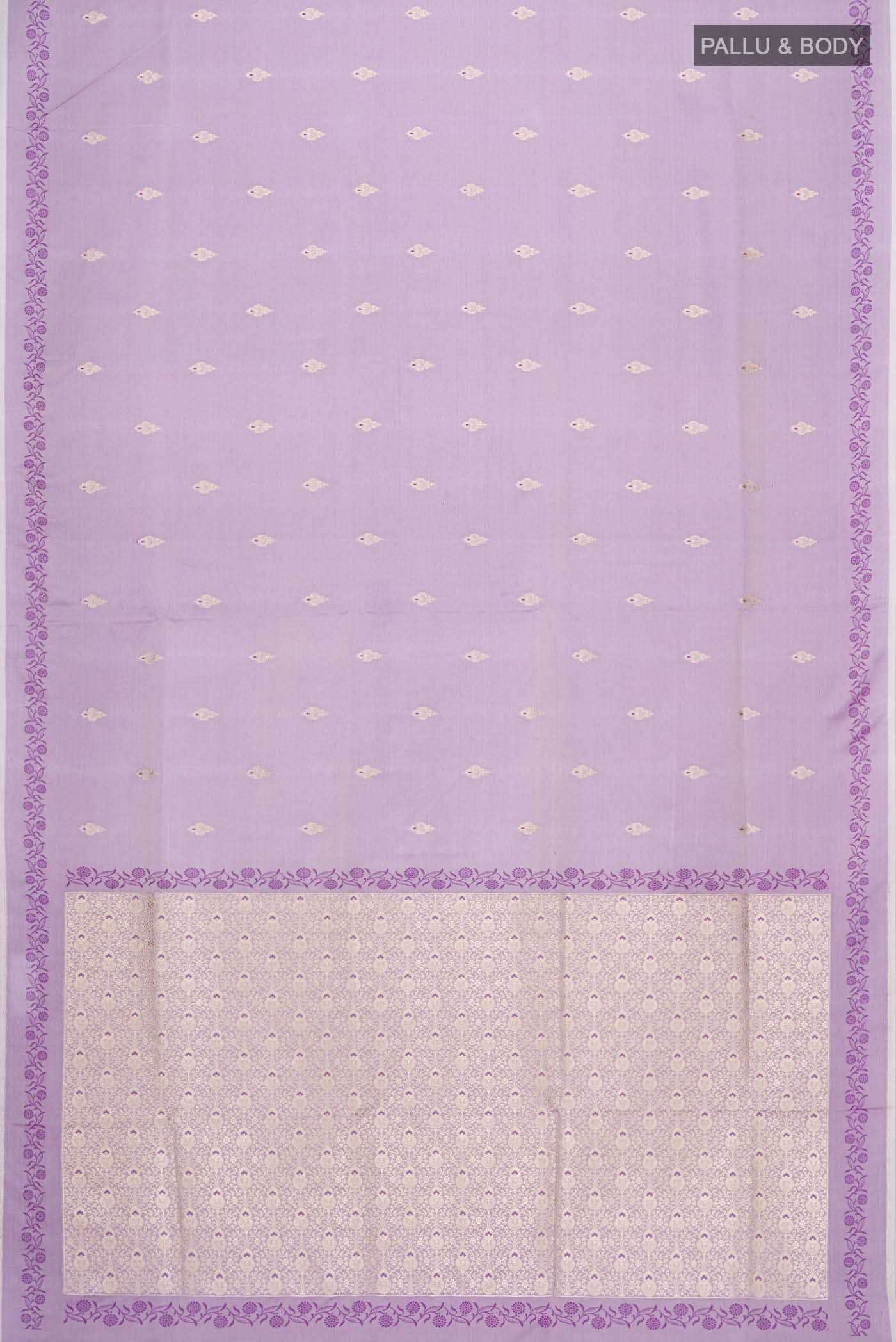 Violet Banarasi Silk Saree - Image 2