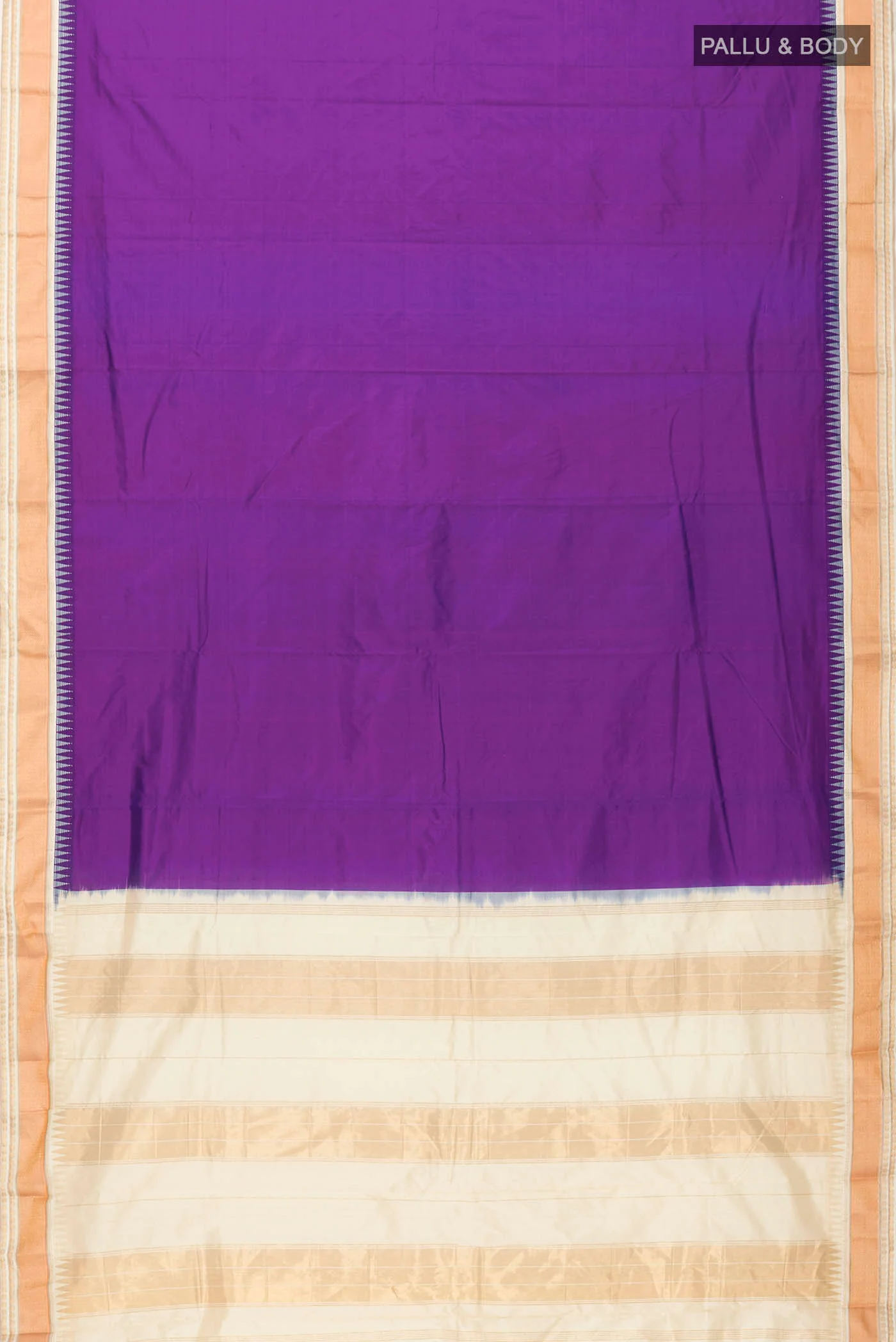 Violet Bangalore Silk Saree - Image 5