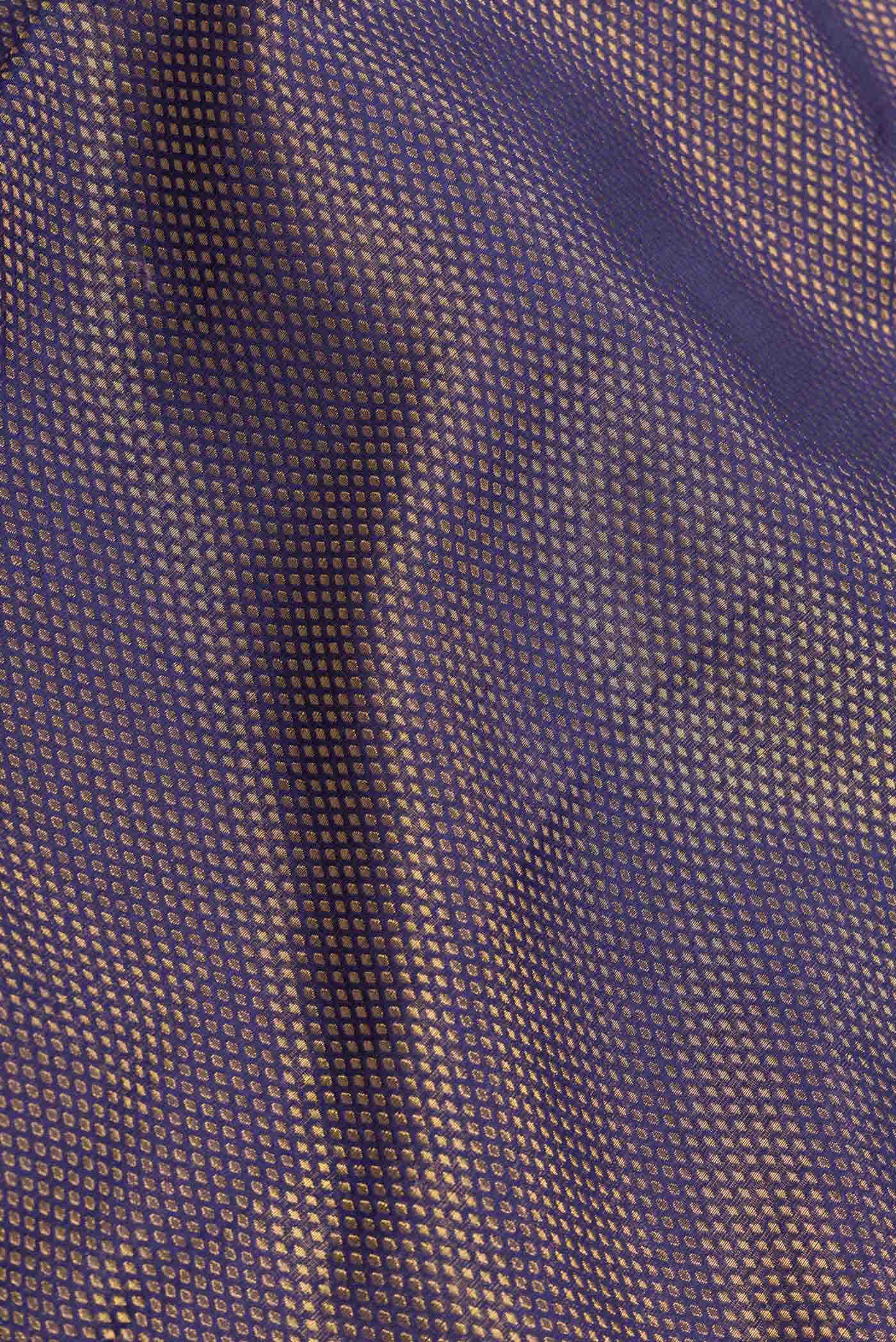 Violet Dual Tone Blended Banarasi Silk Saree - Image 2