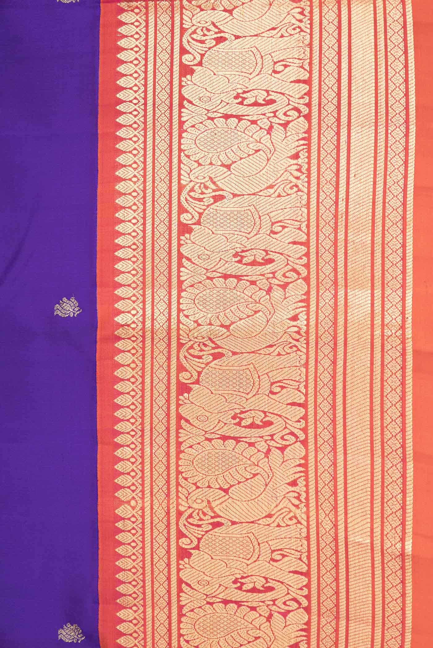 Violet Dual Tone Kanjivaram Saree - Image 3