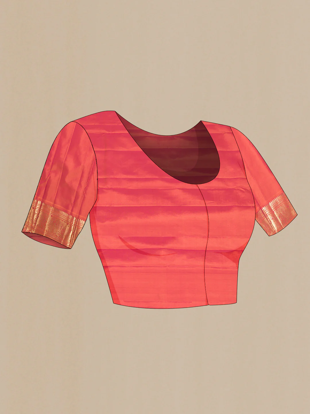 Violet Dual Tone Kanjivaram Saree - Image 5