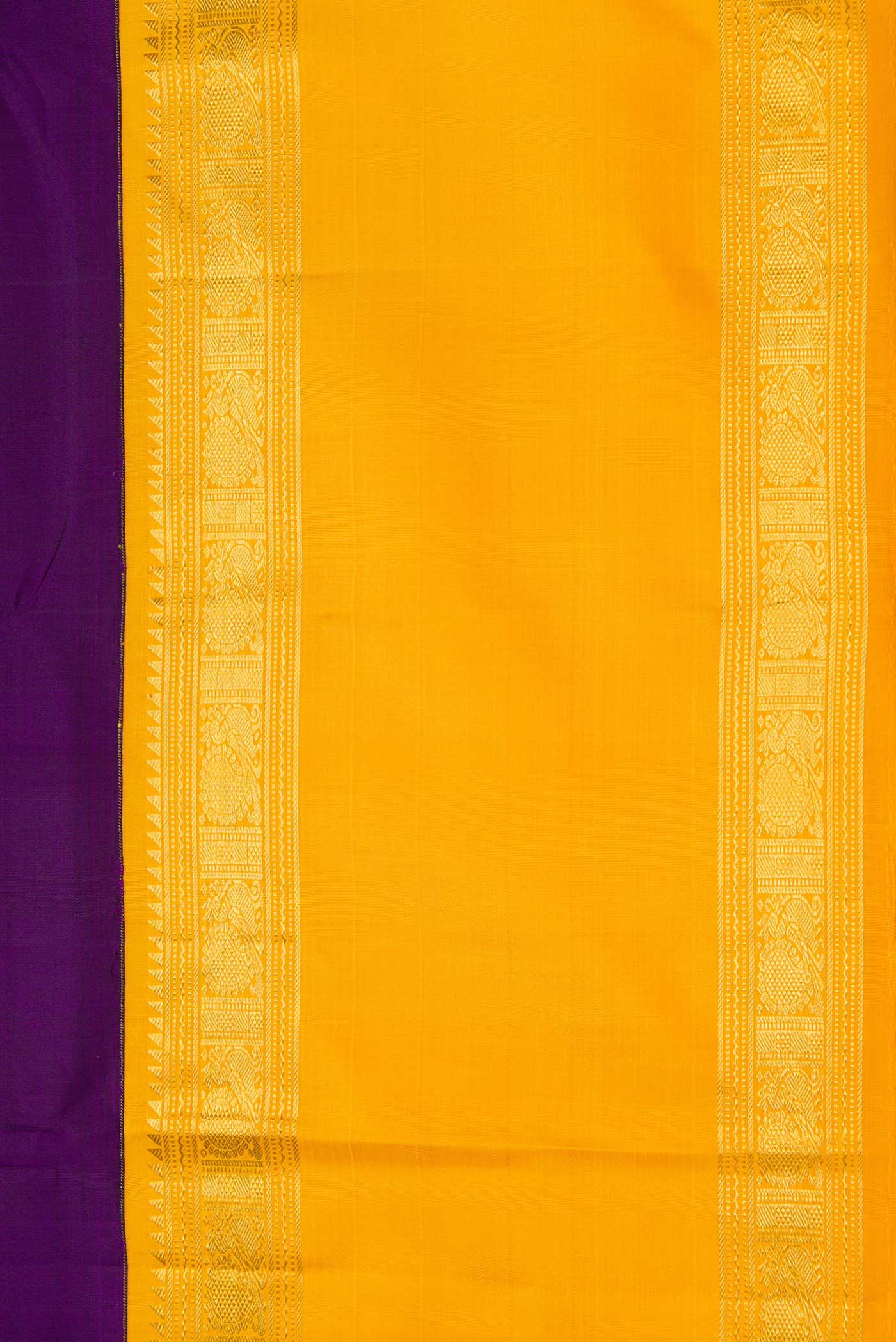 Violet Dual Tone Kanjivaram Silk Saree - Image 3