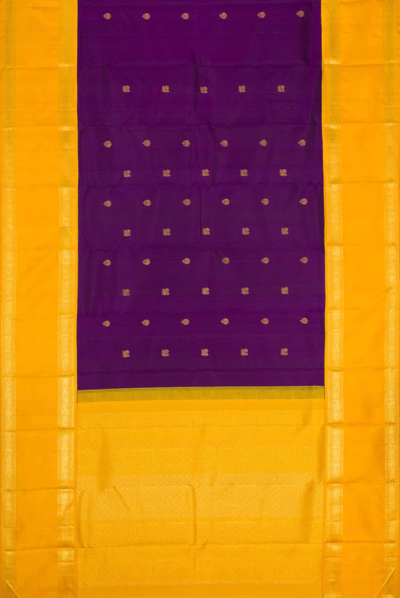Violet Dual Tone Kanjivaram Silk Saree - Image 6