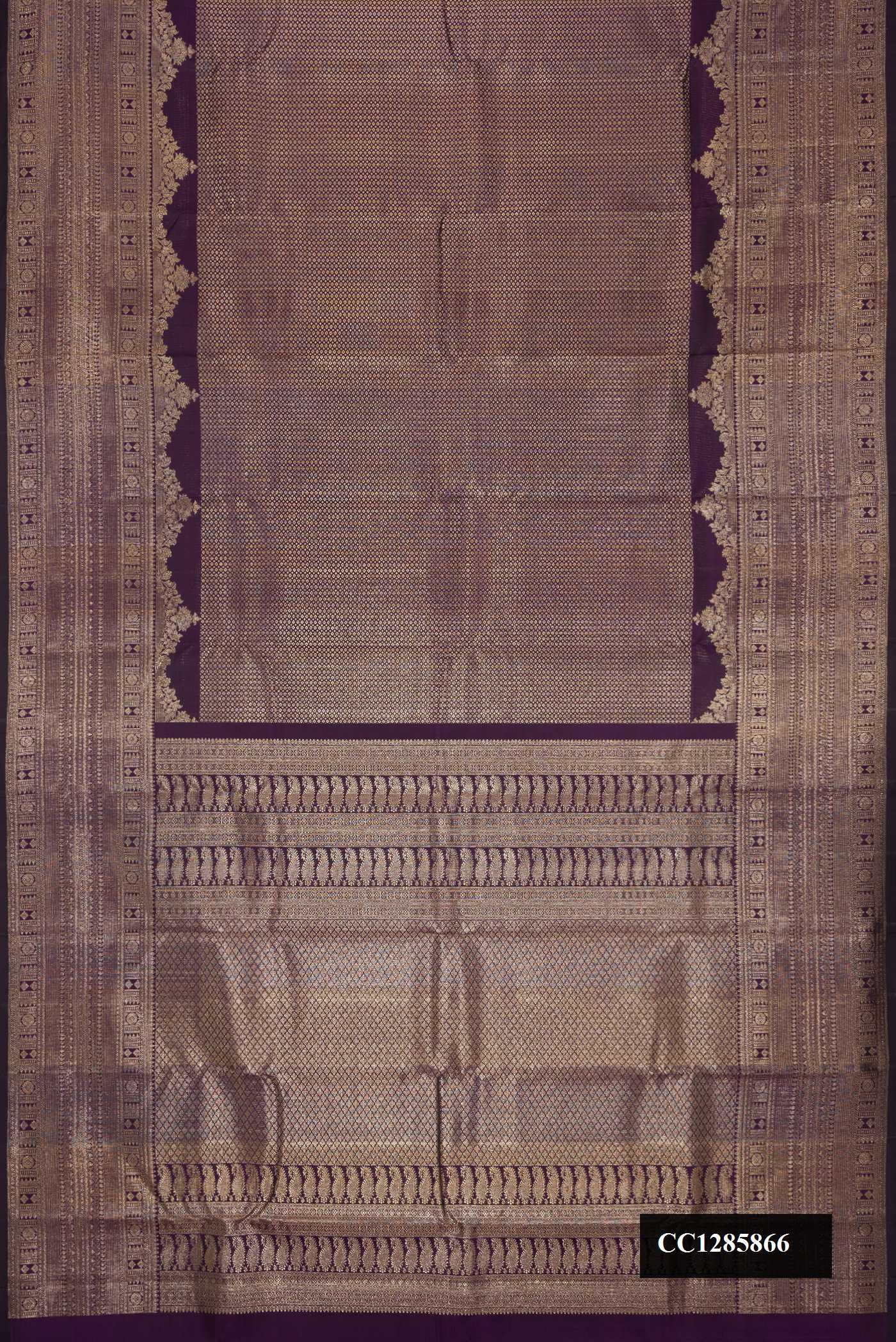 Violet Dual Tone Kanchipuram Silk Saree