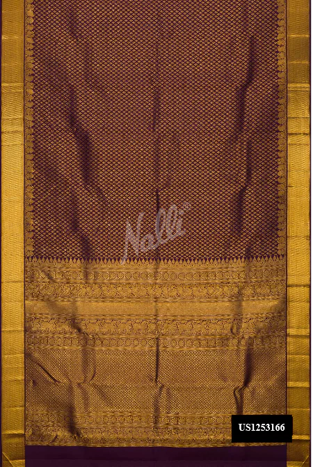 Violet Dual Tone Kanchipuram Silk Saree