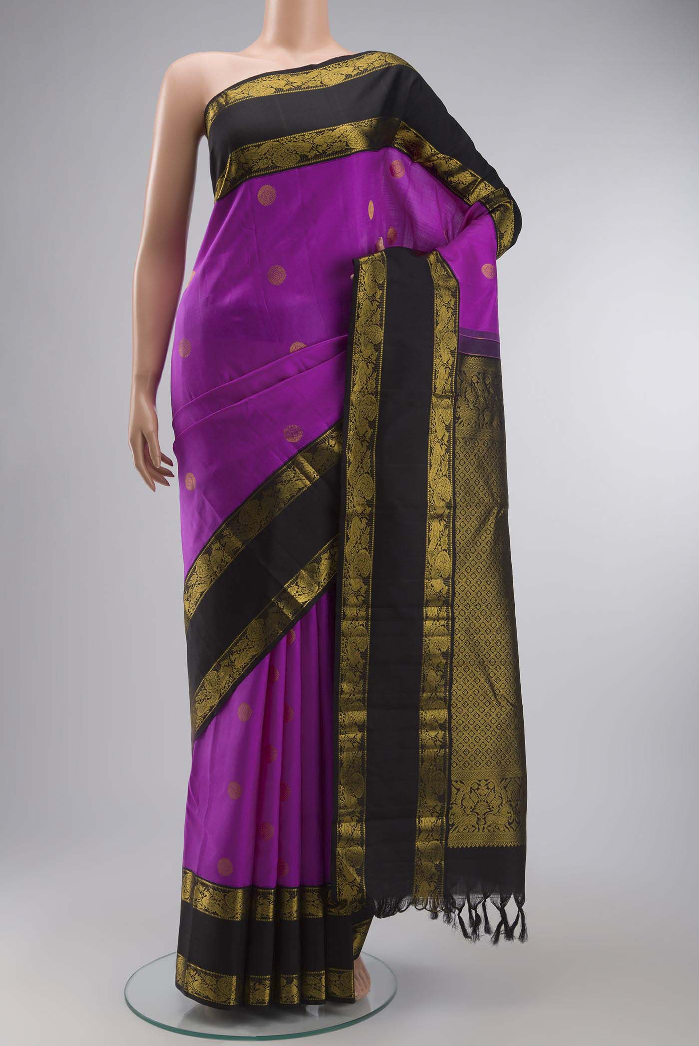 Violet Kanjivaram Silk Saree