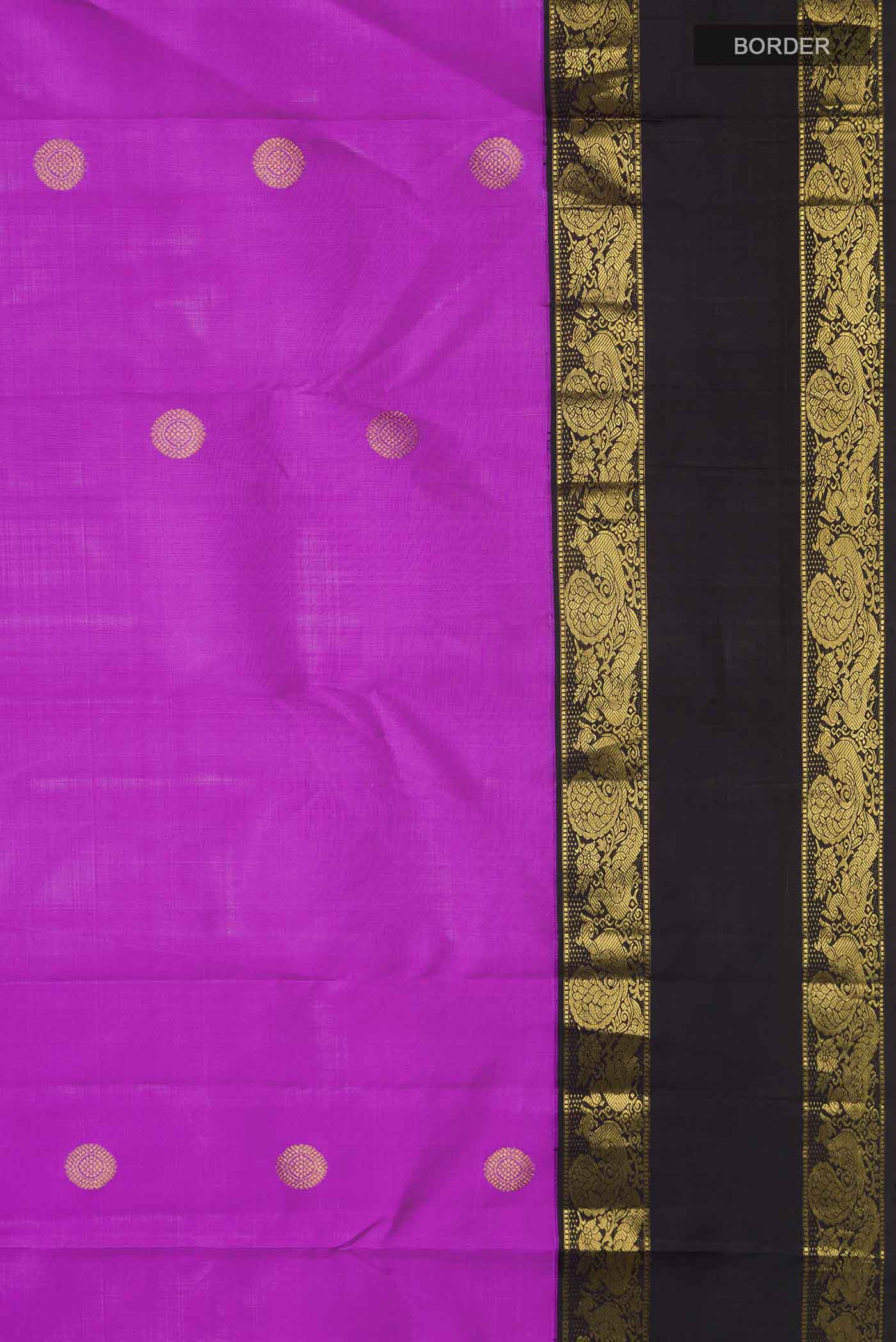 Violet Kanjivaram Silk Saree - Image 3