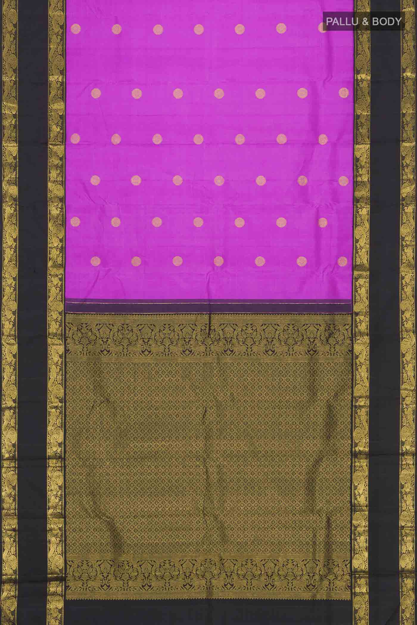 Violet Kanjivaram Silk Saree - Image 6