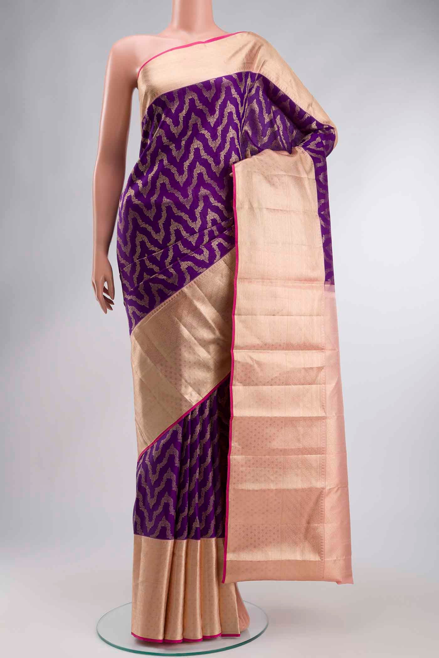 Violet Kanchipuram Silk Saree