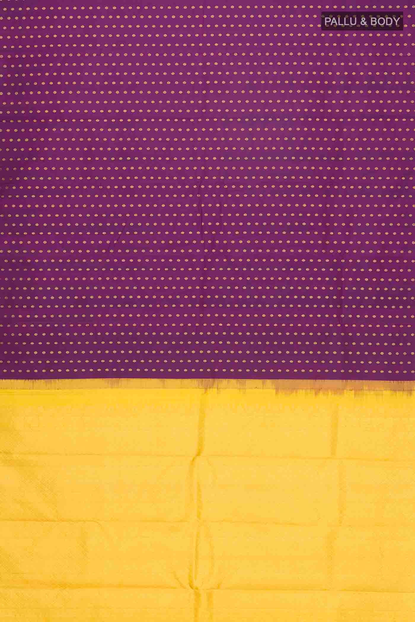 Violet Kanchipuram Silk Saree - Image 6