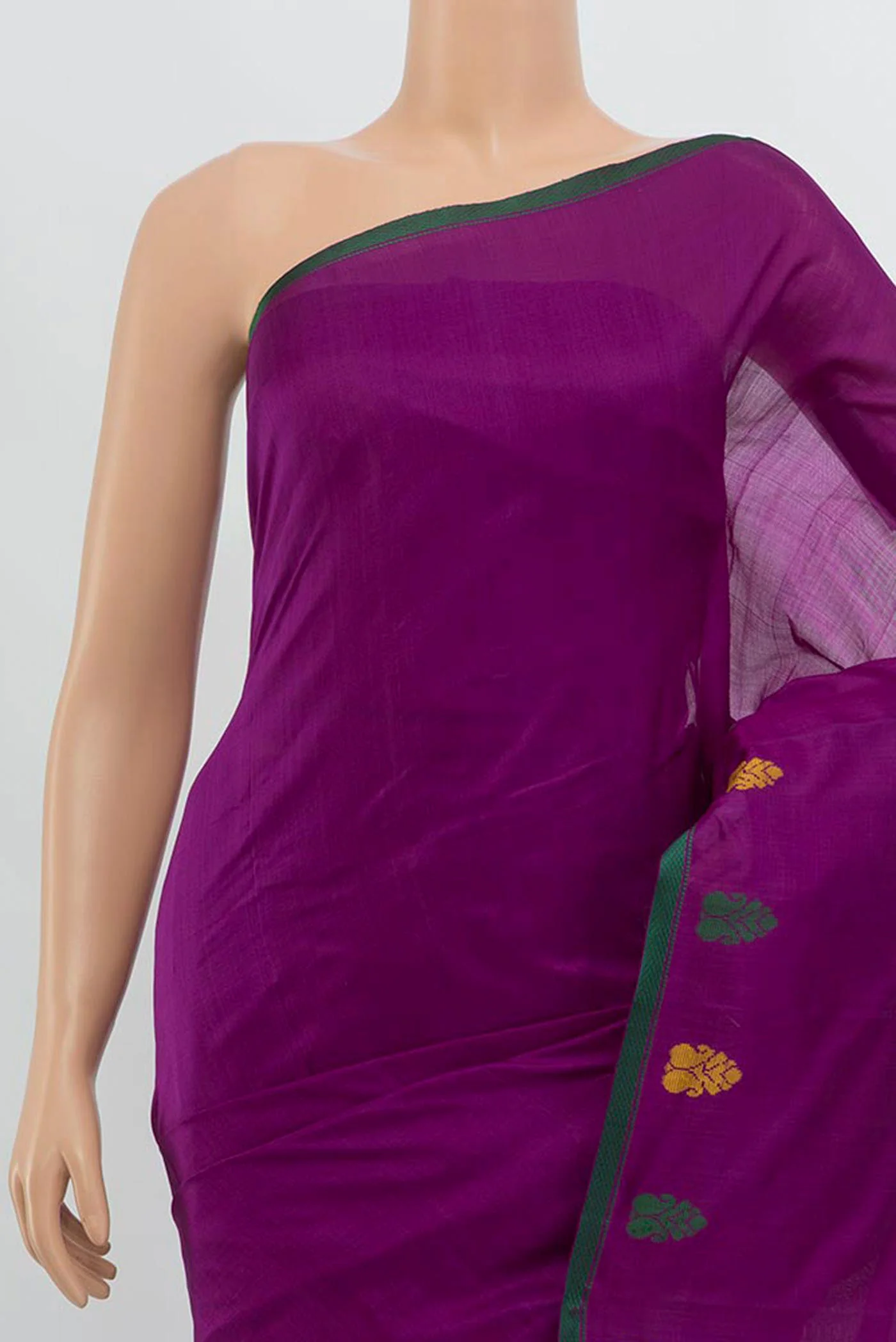 Violet Kanchipuram Silk Saree - Image 2