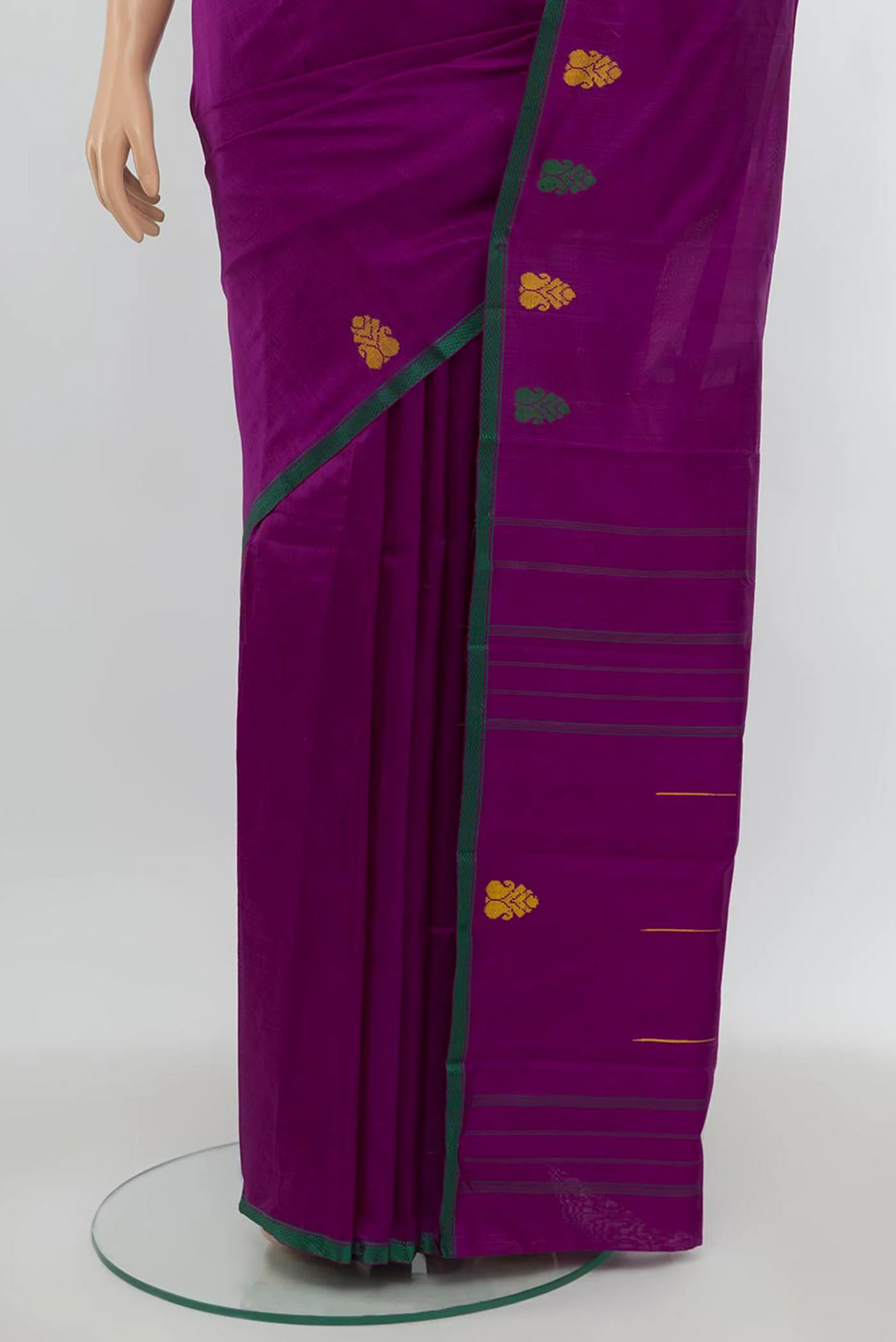 Violet Kanchipuram Silk Saree - Image 3