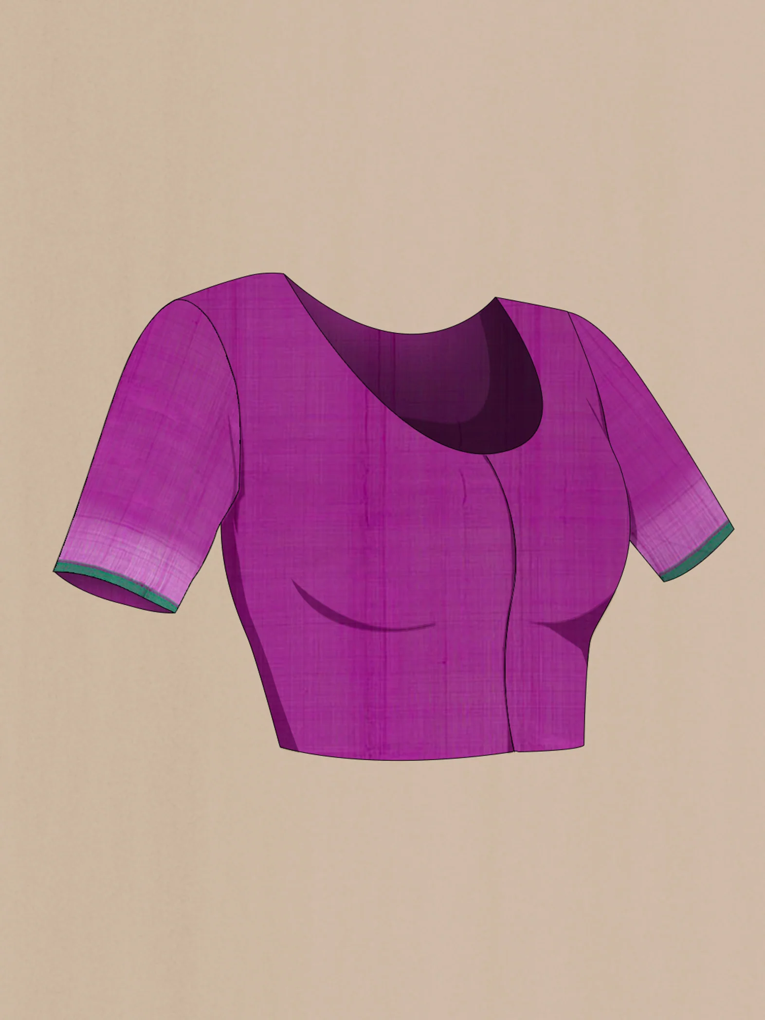 Violet Kanchipuram Silk Saree - Image 4