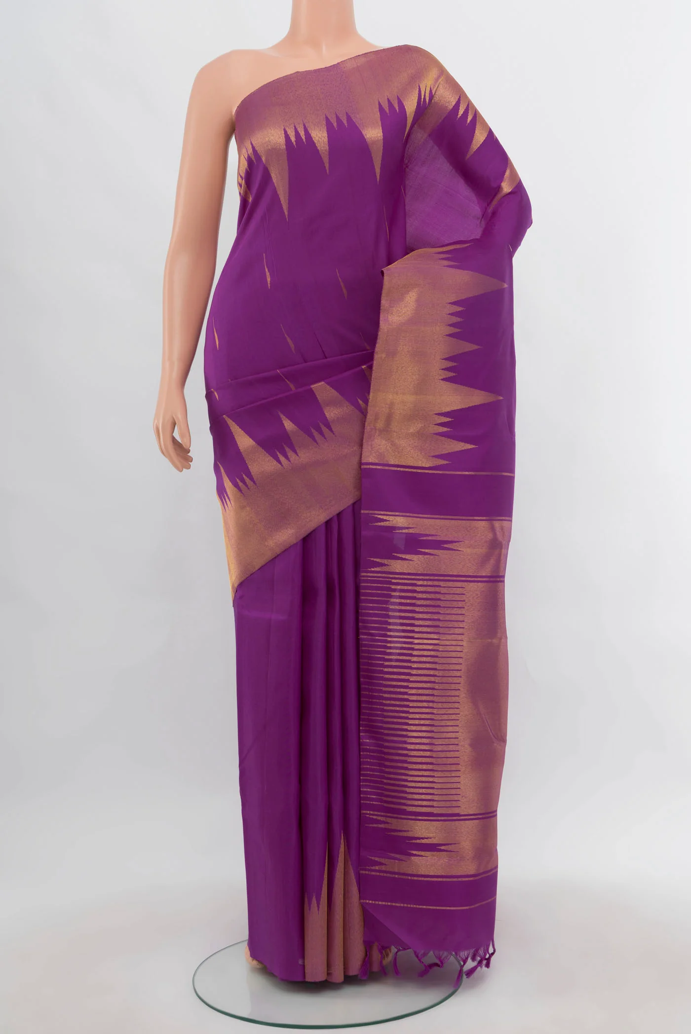 Violet Kanjivaram Silk Saree