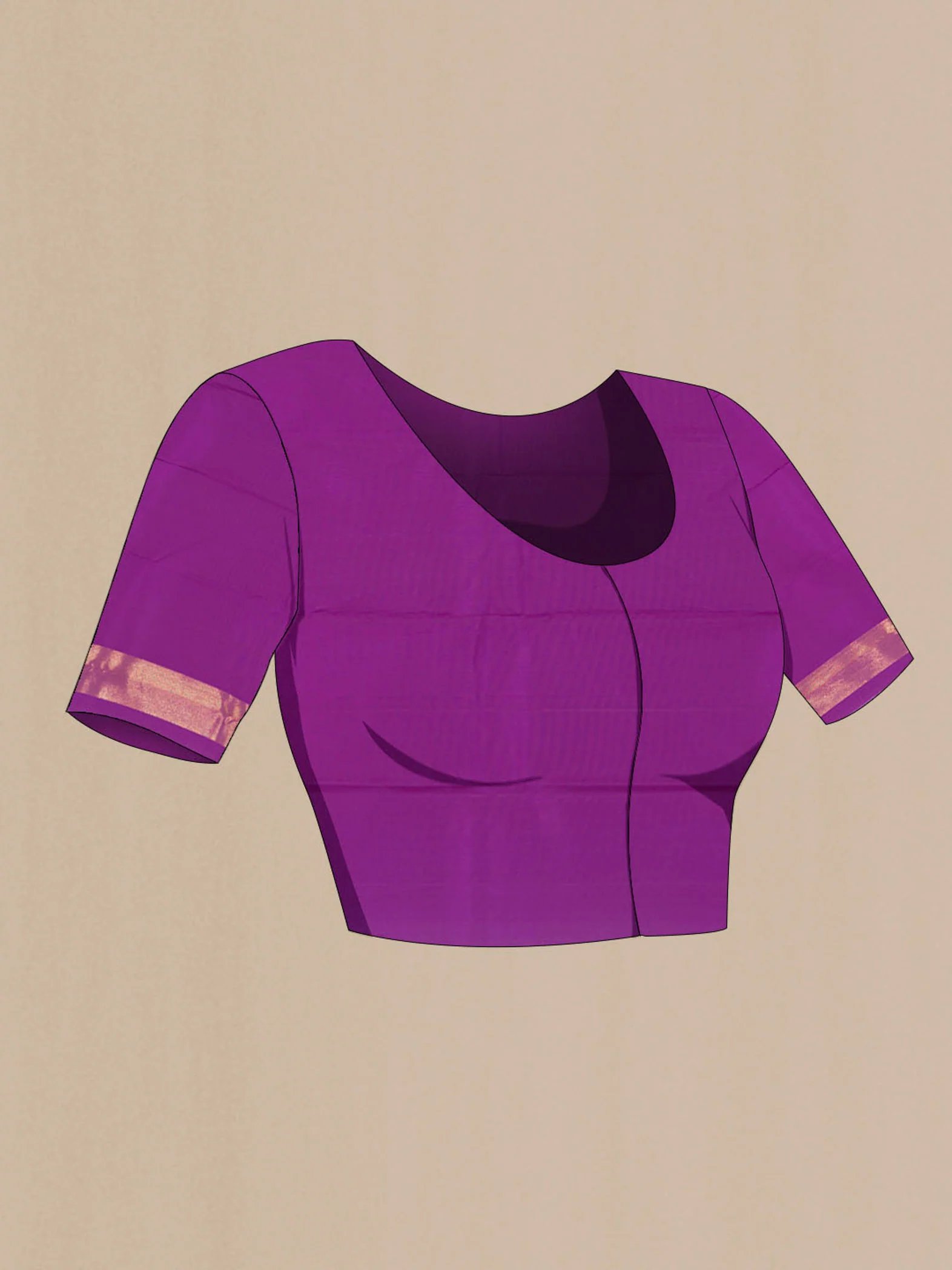 Violet Kanjivaram Silk Saree - Image 4