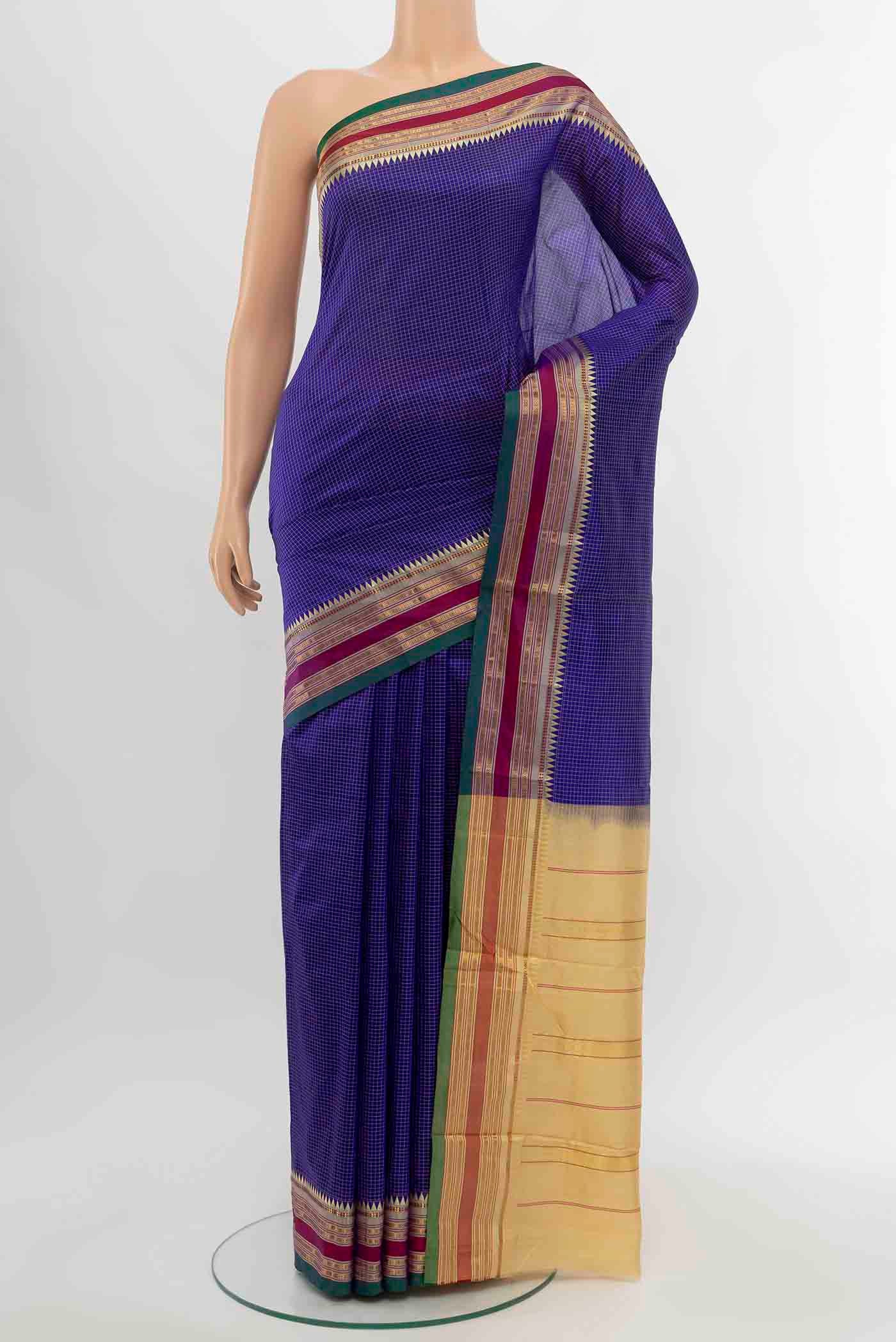 Violet Narayanpet Silk Saree
