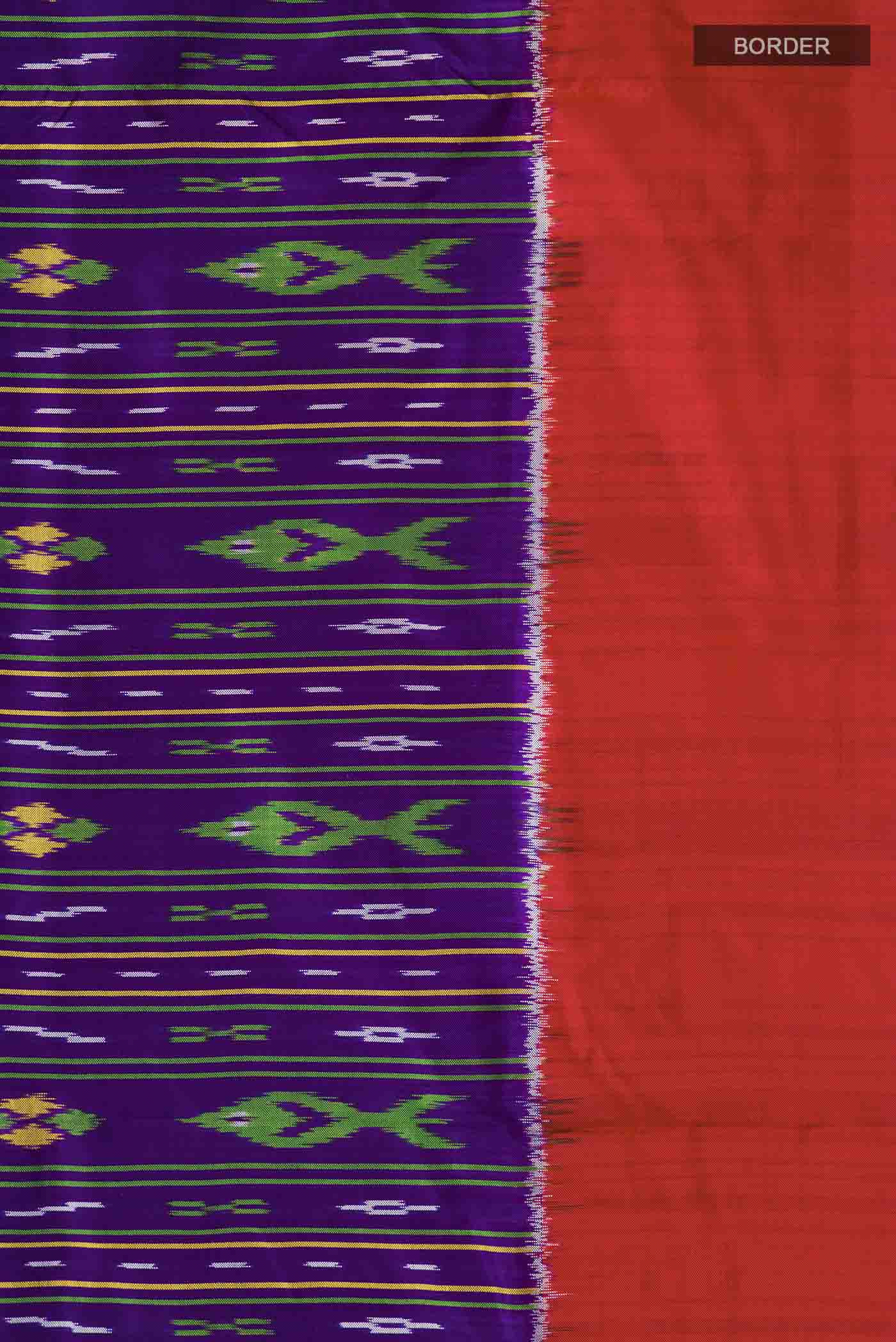 Violet Pochampally Silk Saree - Image 3