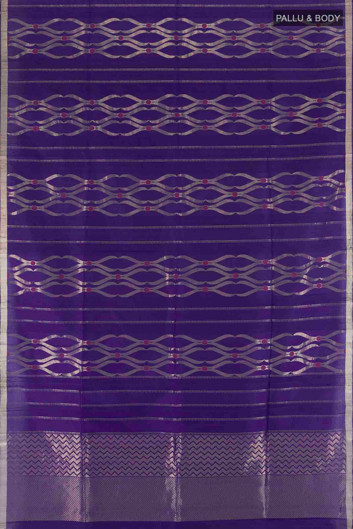 Dark Blue Soft Silk Saree - Image 6
