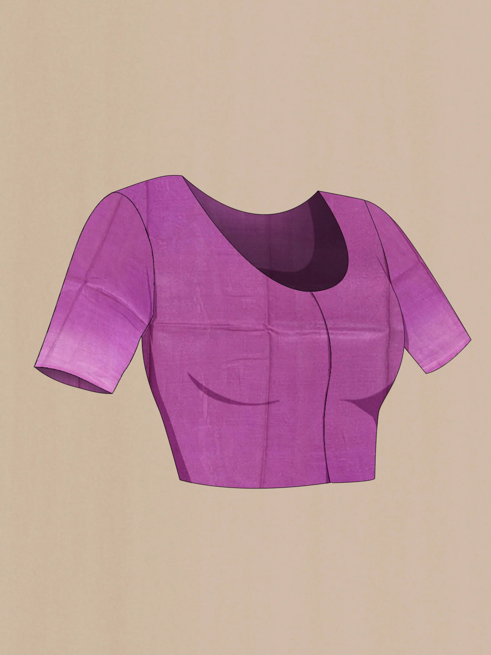 Violet Tussar Silk Saree - Image 4