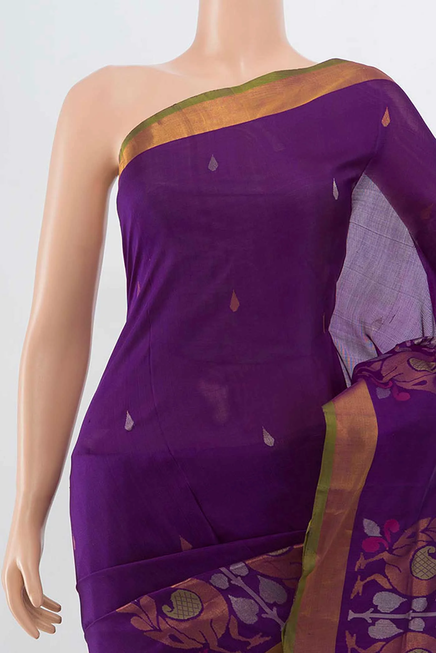Violet Uppada Silk Saree - Image 2