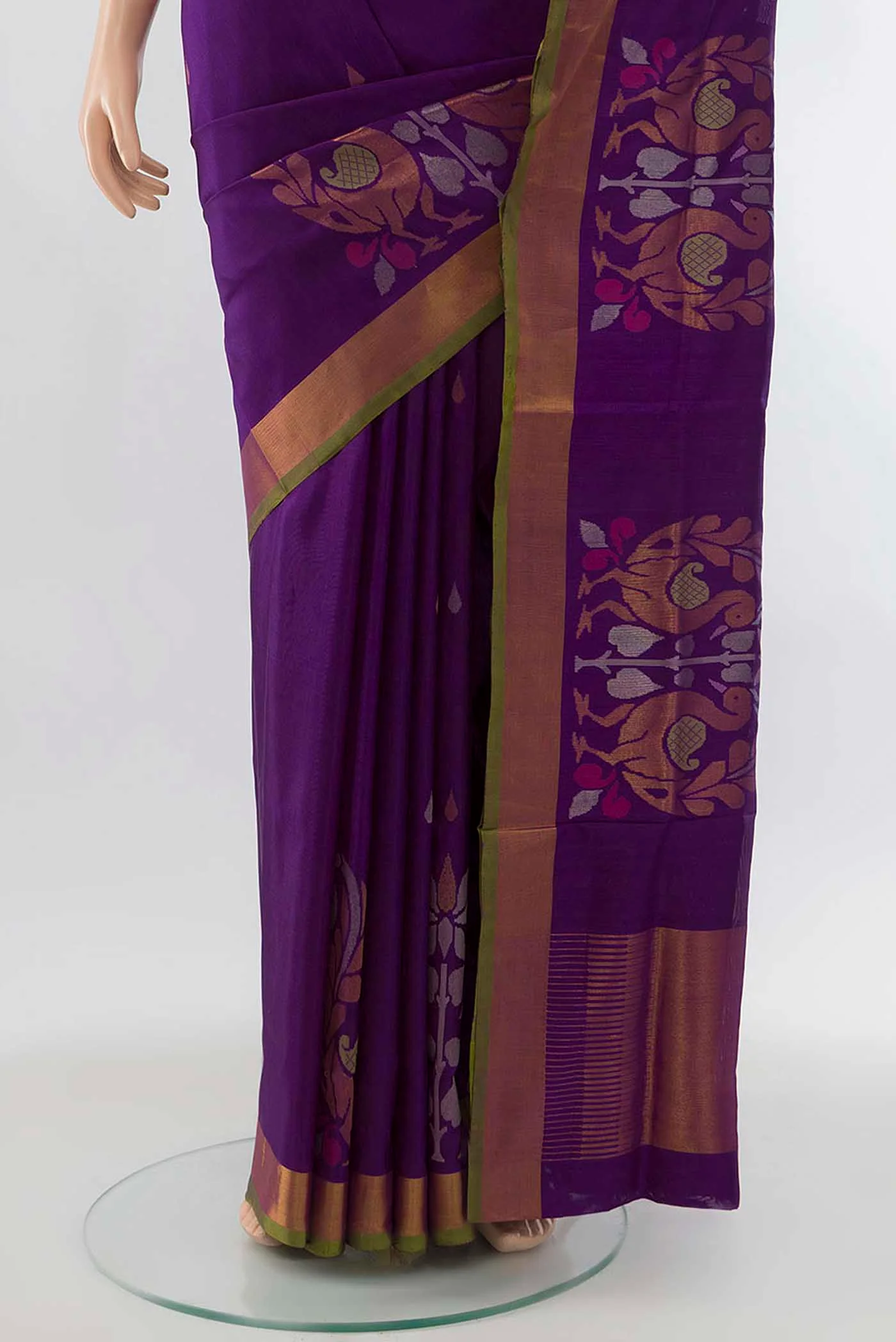 Violet Uppada Silk Saree - Image 3