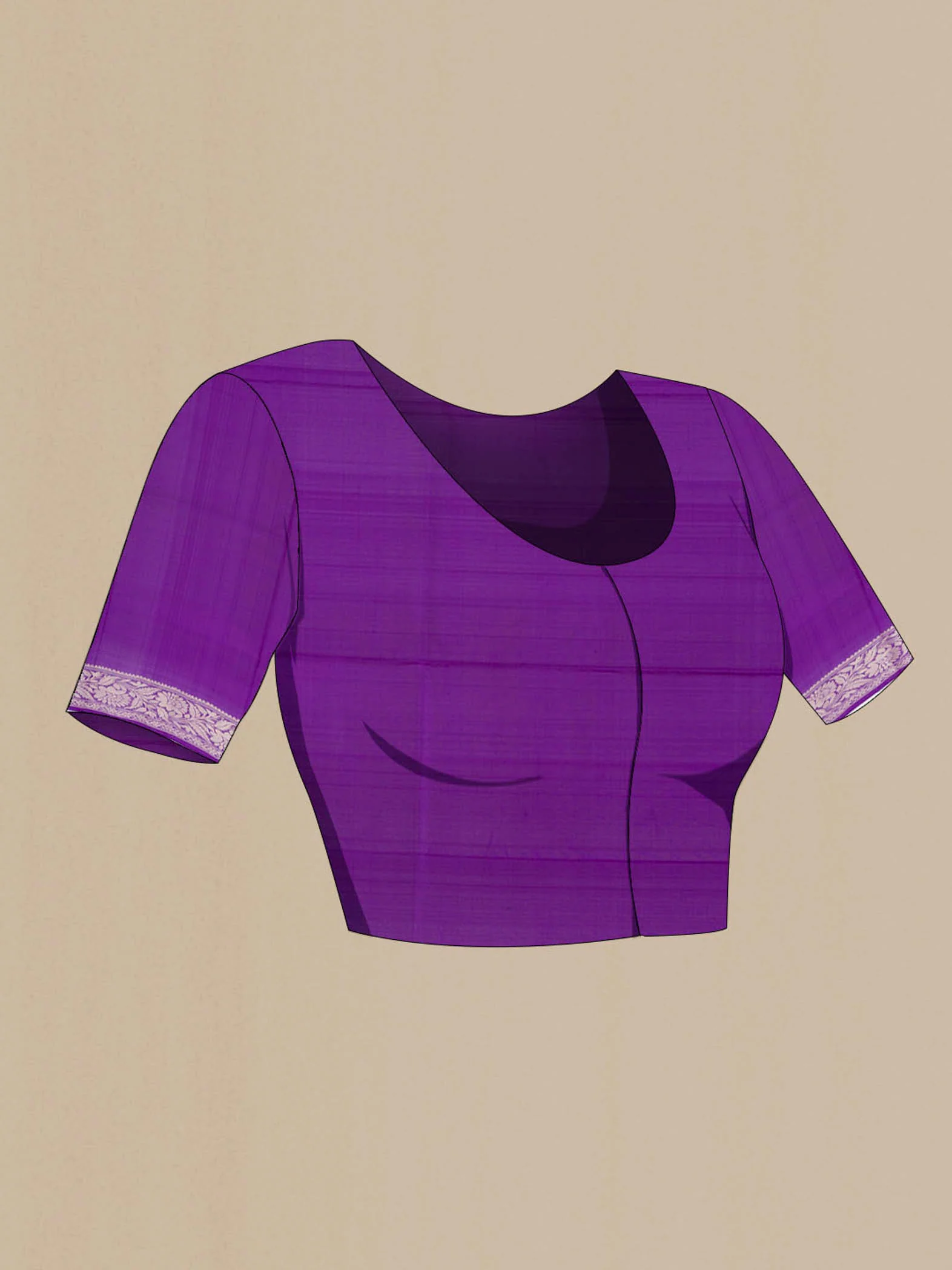 Violet Uppada Silk Saree - Image 4