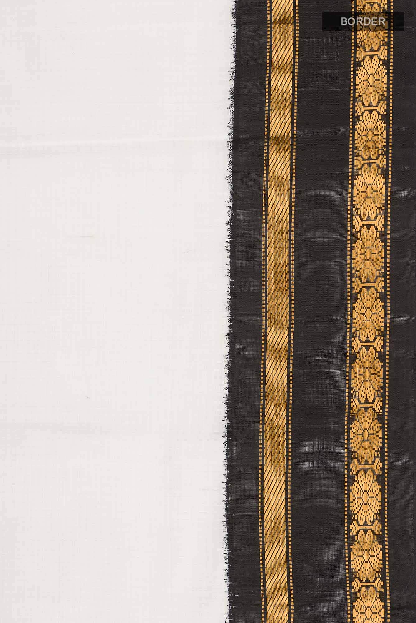 White Cotton Saree - Image 4