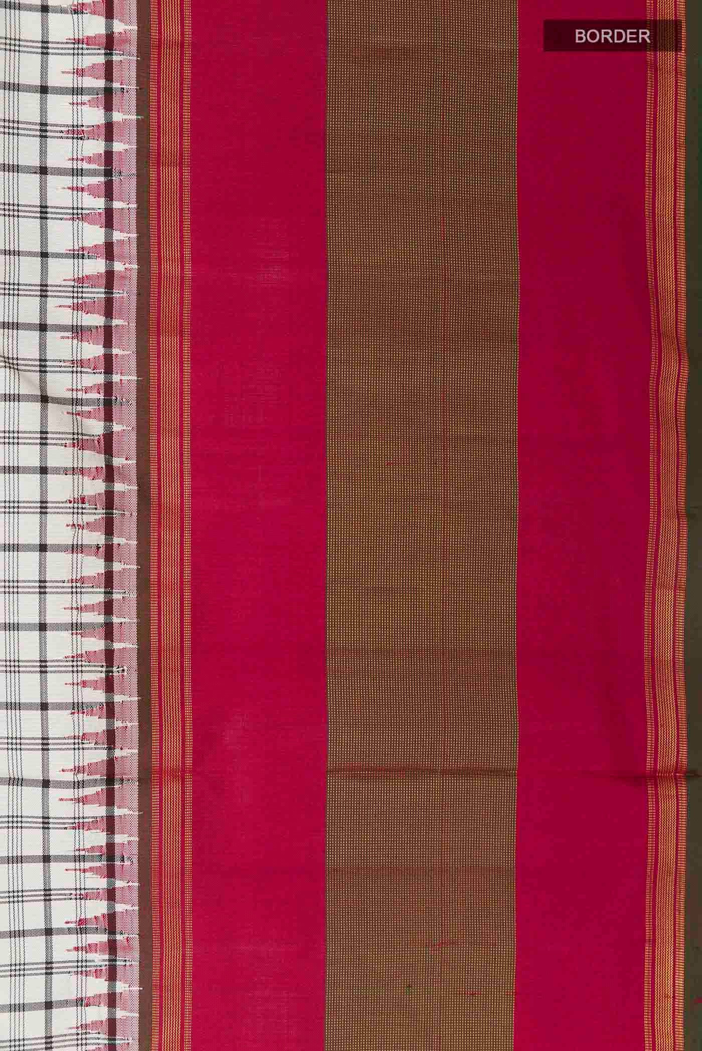 White Kanjivaram Silk Saree - Image 3