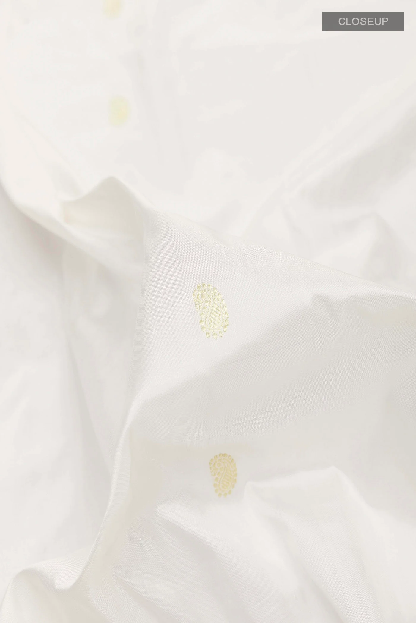 White Paithani Silk Saree - Image 2