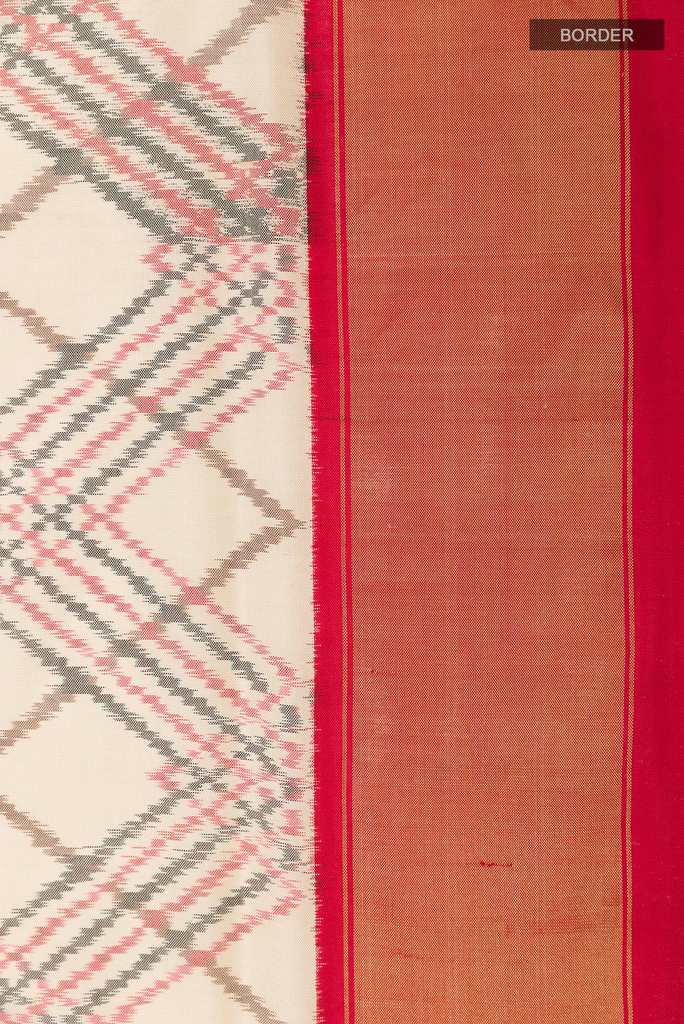 White Pochampally Saree - Image 5